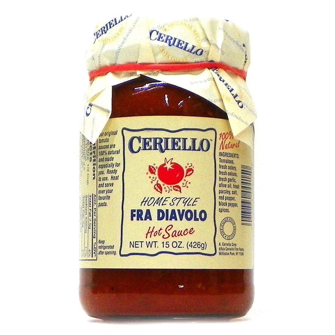 Ceriello Homestyle Fra Diavolo Spicy Tomato Pasta Sauce - 15 oz (Pack of 4) | Authentic Italian Hot Sauce for Pasta, Pizza & Seafood Dishes | Perfect for Cooking, Entertaining & Gifts