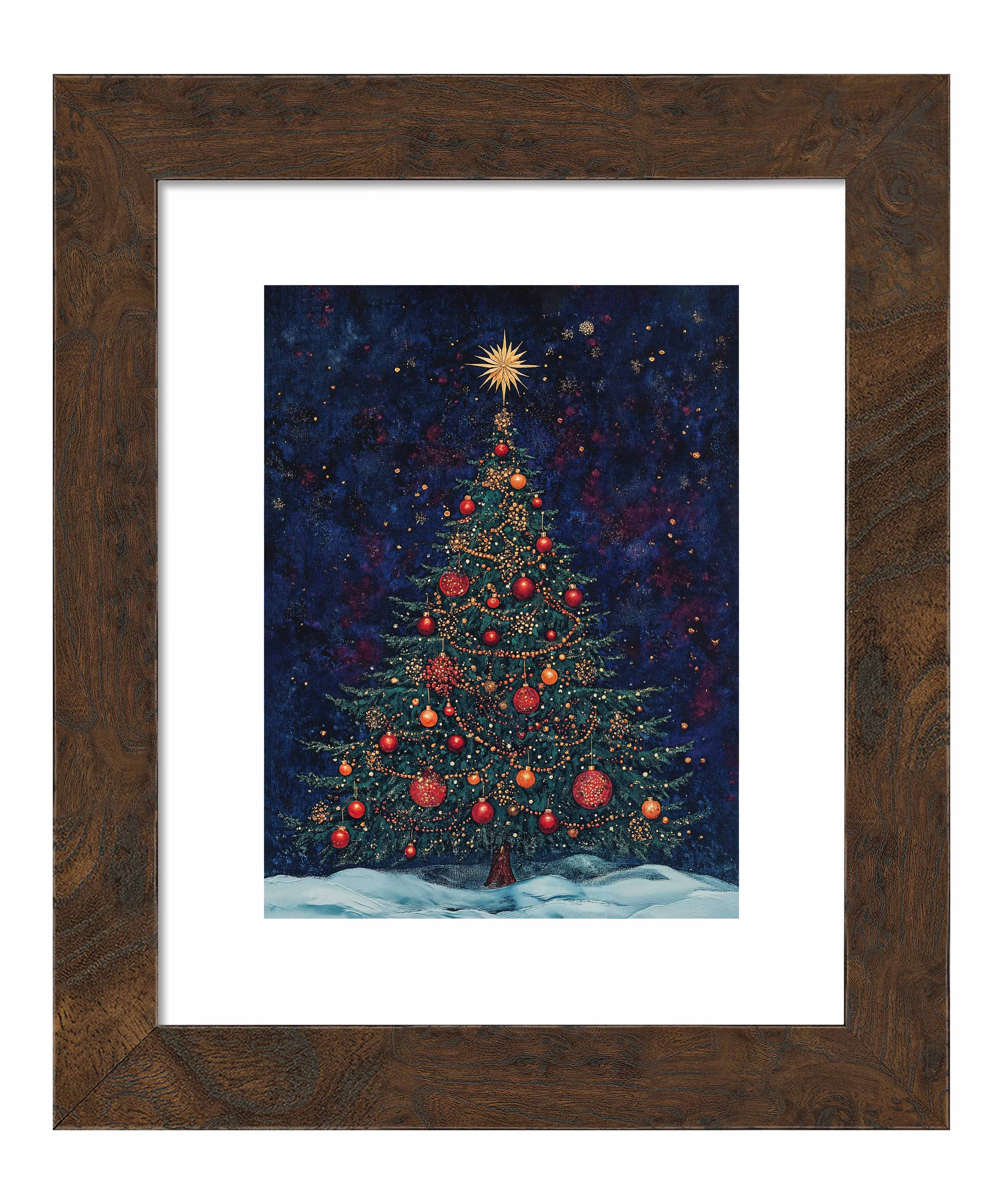 Homestead Christmas Spruce Art Prints - Festive Holiday Wall Decor for Living Room, Bedroom & Office