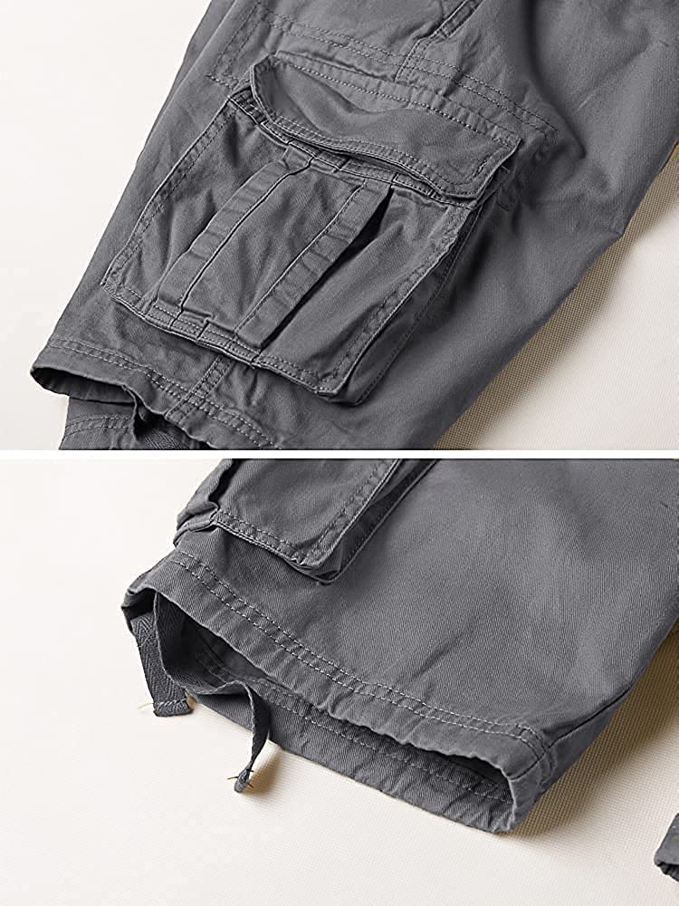 AKARMY Men's Camo Cargo Shorts - Military Style Outdoor Shorts with Multiple Pockets, Breathable Cotton Fabric, No Belt Needed - Perfect for Hiking, Camping & Casual Wear