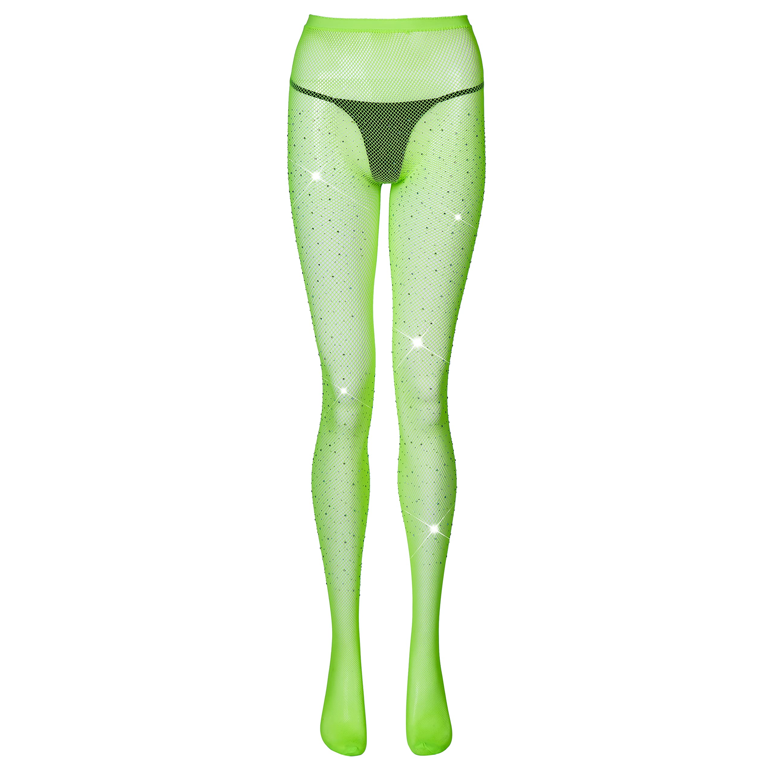 Sparkly Rhinestone Fishnet Tights for Women - Plus Size High Waist Shiny Pantyhose with Glitter Details, Fairy & Party Stockings | Perfect for Cosplay, Nightclub Outfits, Halloween Costumes and Festive Occasions