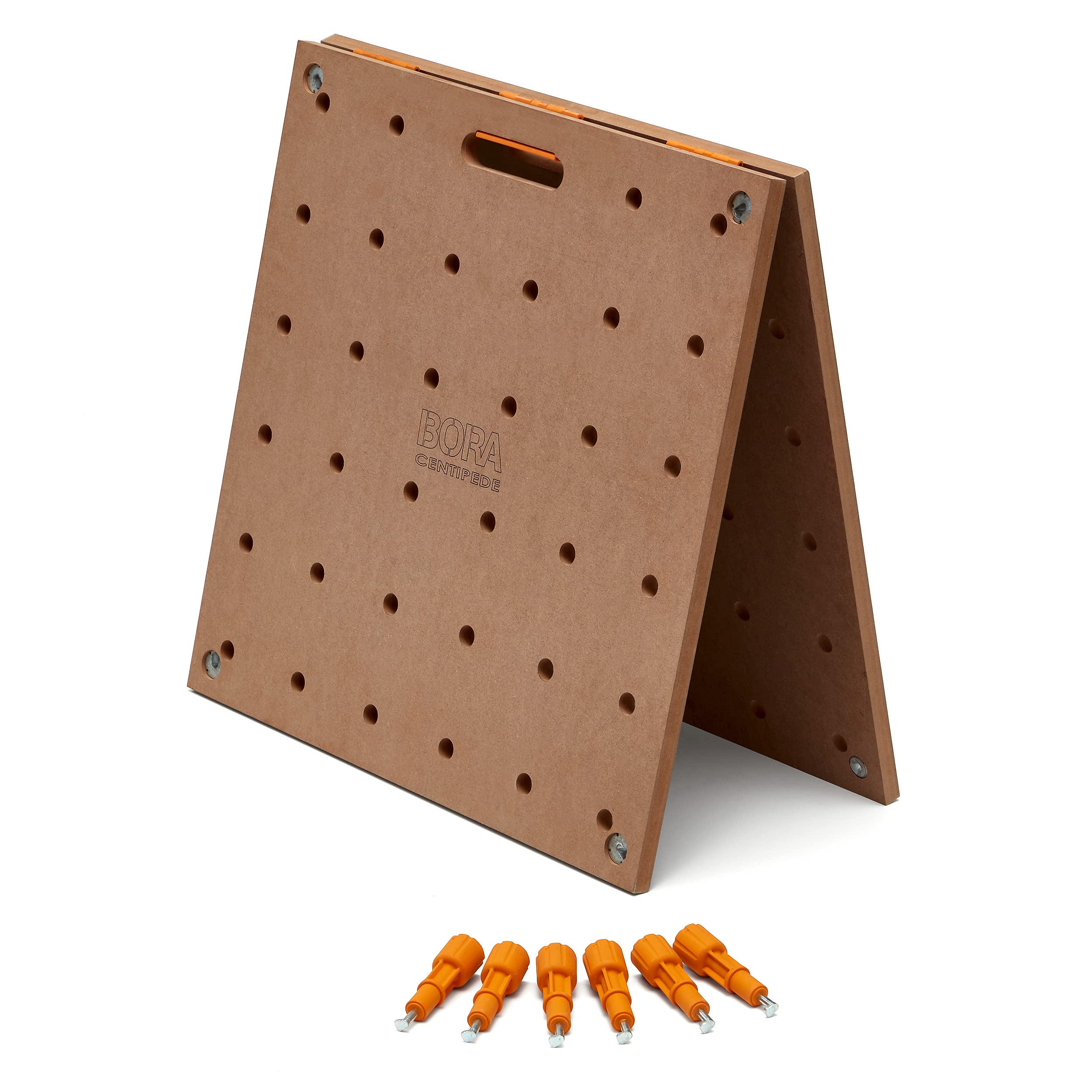 BORA Centipede CK9S 30-Inch Portable Work Stand with Table Top & Accessories - Perfect for DIY Projects, Construction Sites, and Outdoor Workbenches