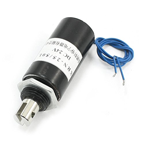 Uxcell 24V Linear Motion Pull Type Tubular Solenoid Electromagnet - 200g Force, 14mm Stroke for Automation, Locking Systems & Industrial Applications