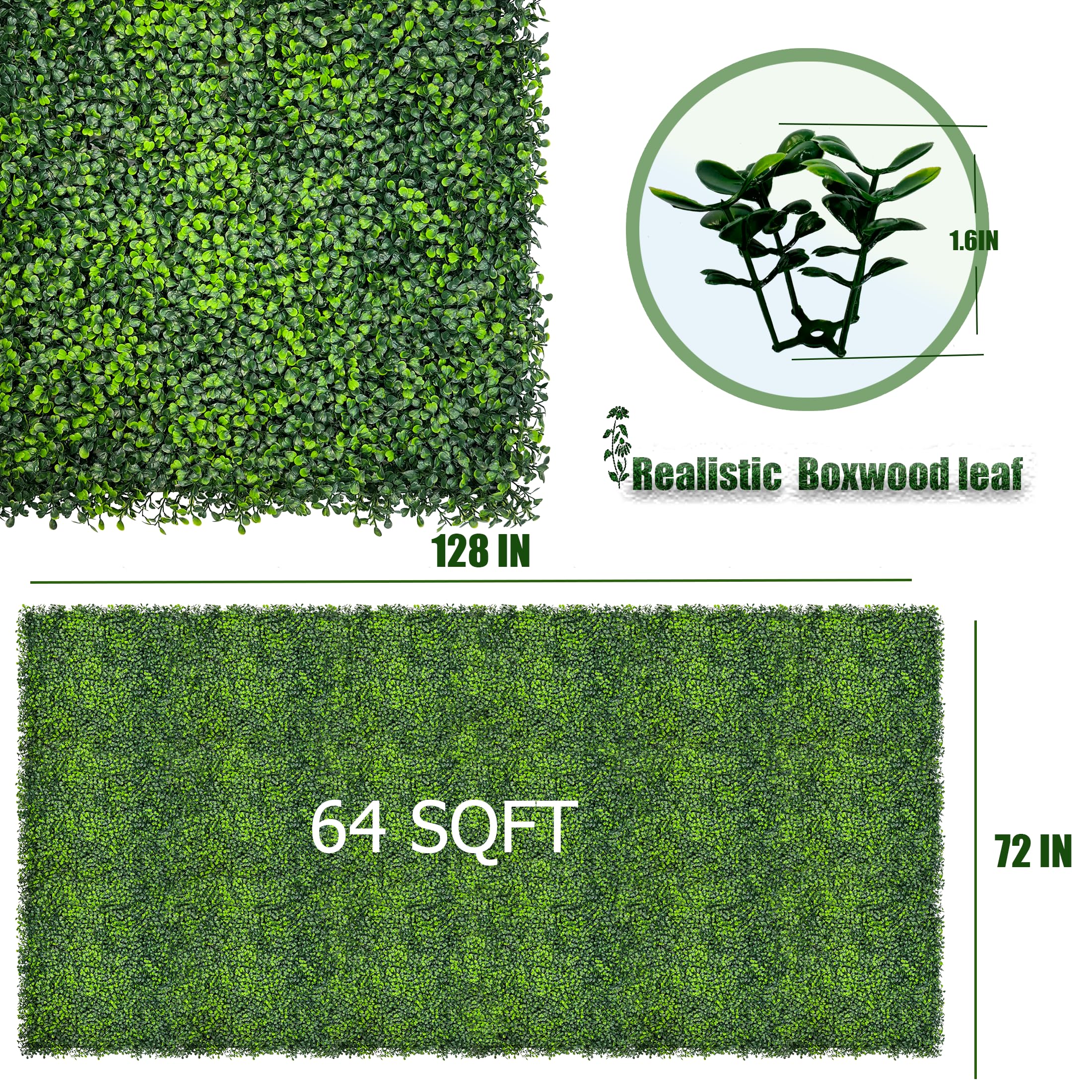UV-Resistant Artificial Ivy Privacy Fence Screen - 128