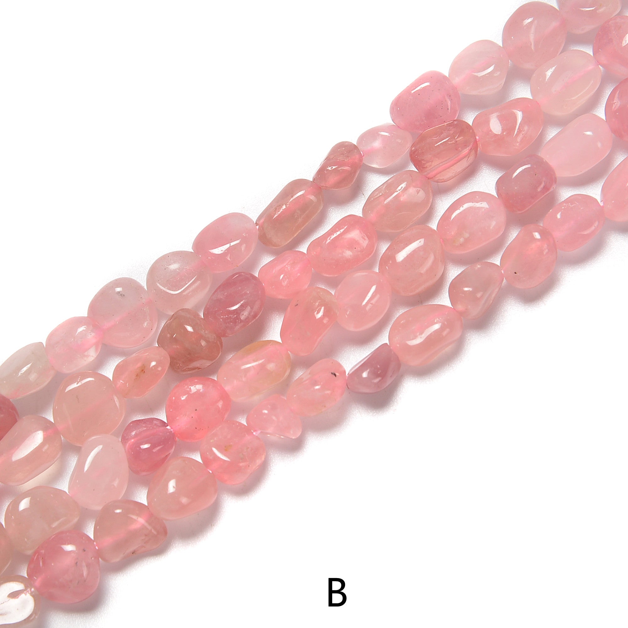 02 Multi Crystal Gemstone Pebble Nugget Beads 6x8mm 15.5
