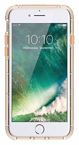 Griffin Survivor Clear Protective Case for iPhone 6/7/8/SE (2020) - Gold Transparent Cover (Model GB42925) | Shockproof & Scratch-Resistant Phone Case for Everyday Use & Outdoor Activities