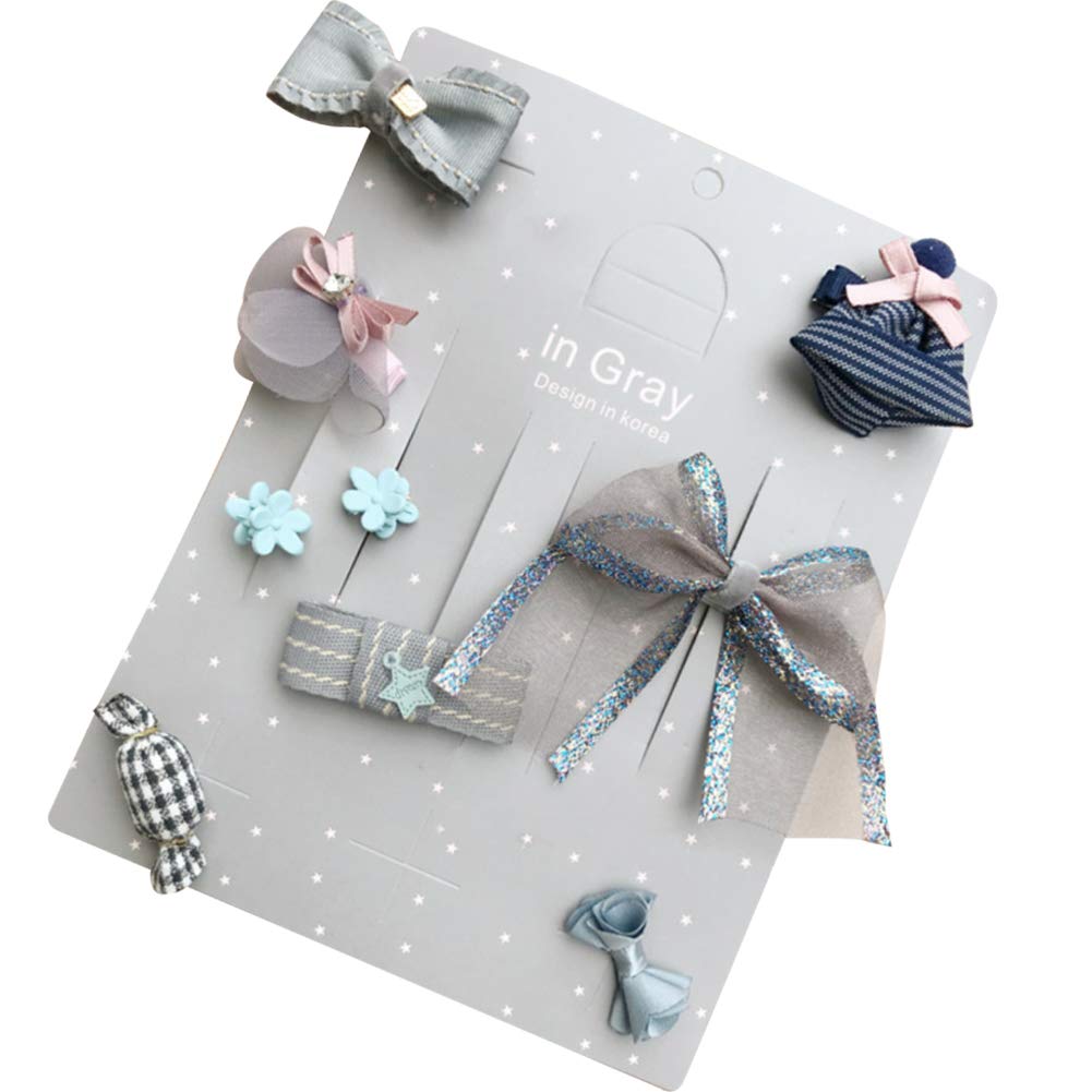La La Pet® 9-Piece Dog Hair Clips Set - Mixed Styles & Patterns with Bows - Pet Grooming Accessories for Small Dogs & Puppies - Perfect for Pet Fashion, Grooming Salons & Daily Styling