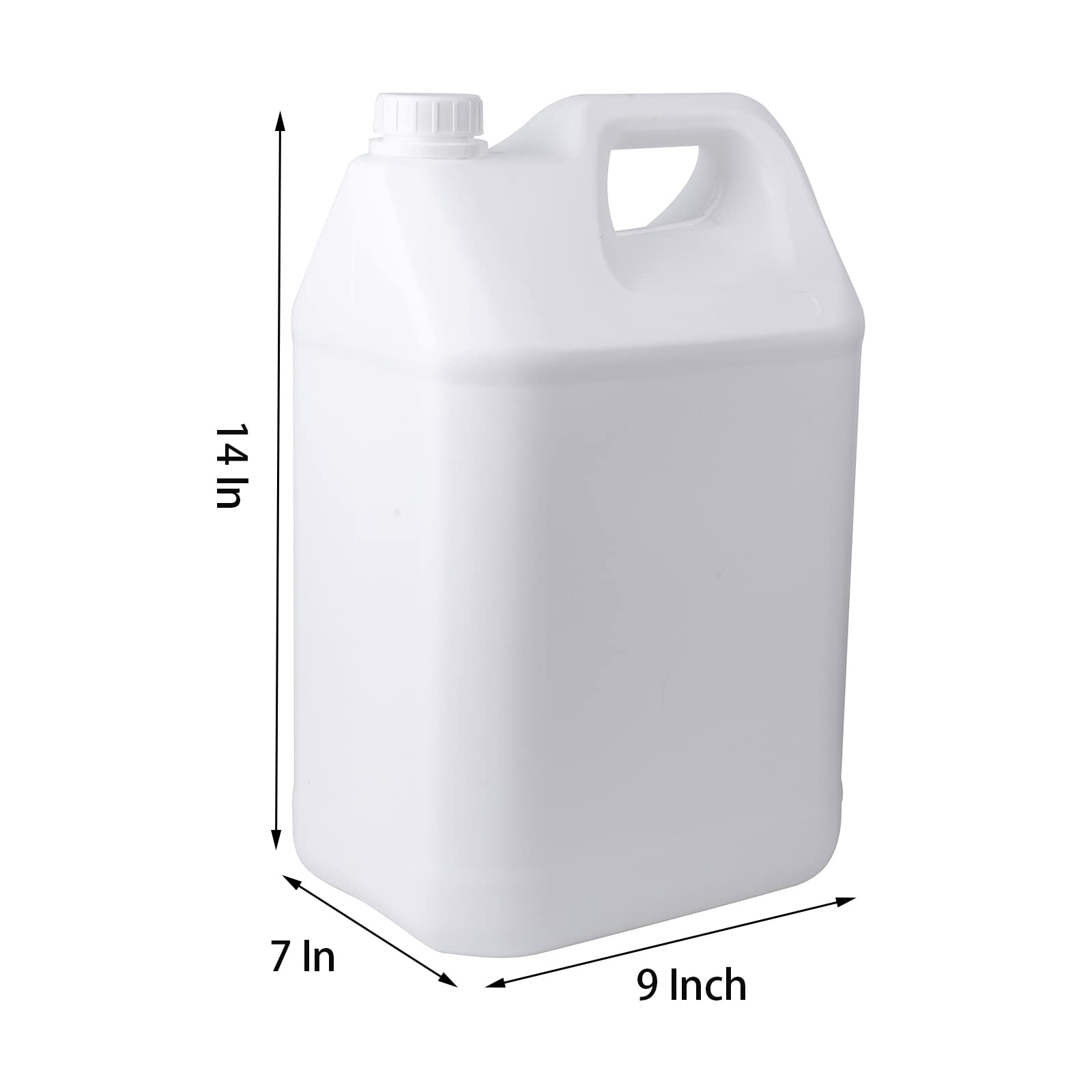 2.5 Gallon Heavy-Duty HDPE Plastic Water Jug with Lid - F-Style Storage Container for Water, Sauces, Soaps & Cleaning Solutions - Ideal for Home, Kitchen, Garage & Outdoor Use