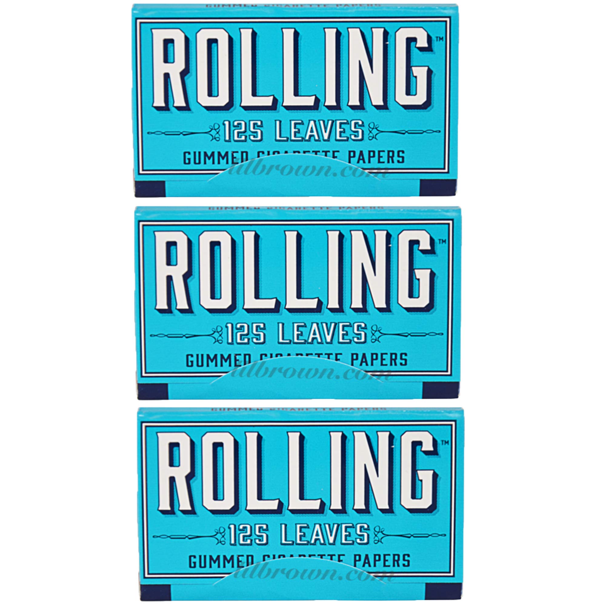 Premium Rolling Gummed Cigarette Papers - 125 Leaves per Pack (3-Pack) | Natural Slow Burning Rolling Papers for Handmade Cigarettes | Perfect for Rolling Tobacco, Herbs & DIY Cigarettes at Home or Outdoors