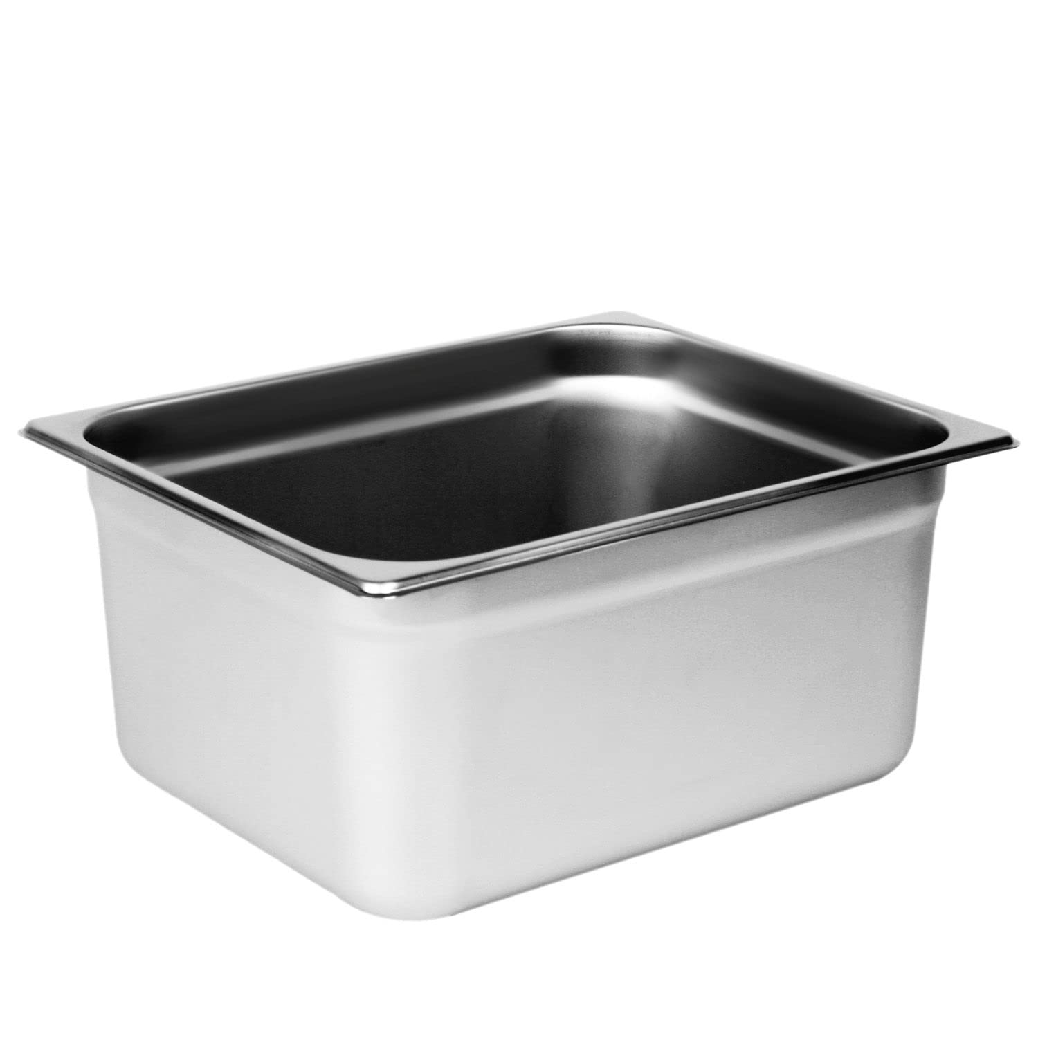 Tiger Chef 6-Inch Half-Size Stainless Steel Steam Table Pans - 6-Pack Commercial Grade Anti-Jam Food Pans for Buffet, Catering & Restaurant Use