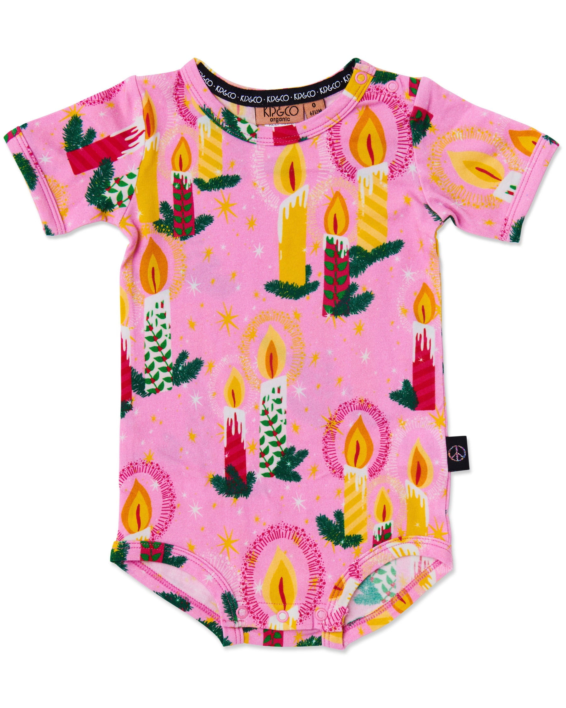 Organic Cotton Short Sleeve Romper for Baby Girls - Soft & Breathable Candlelight Outfit - Perfect for Summer Playdates, Beach Trips & Photo Shoots