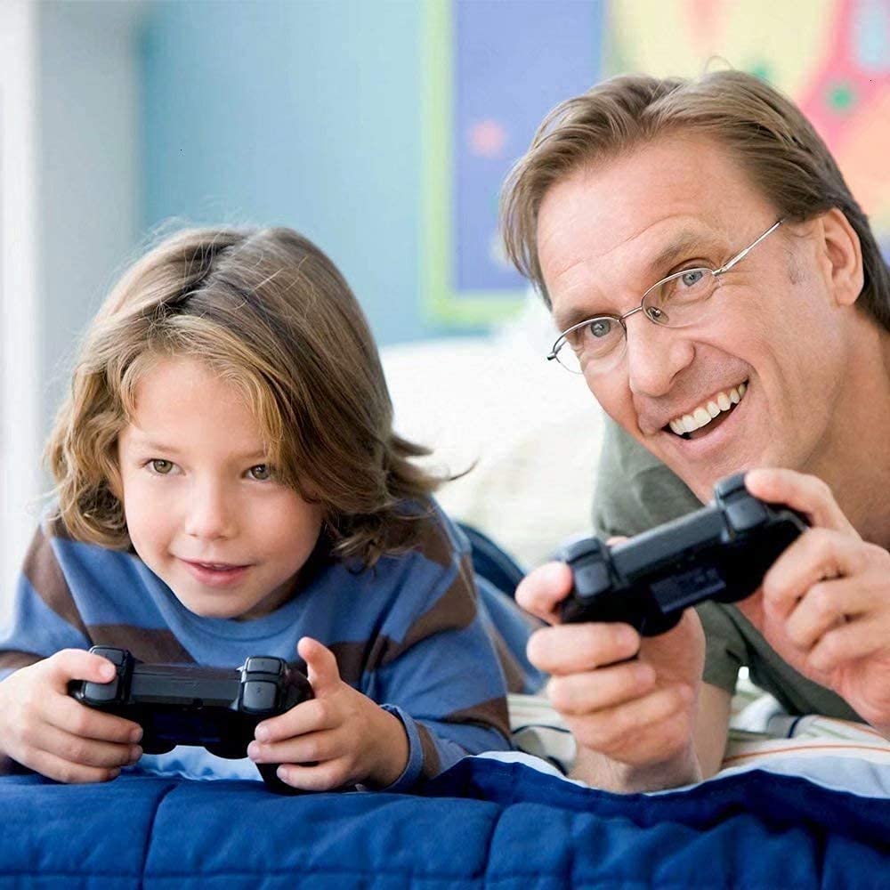 Wireless Controller for PS2 Play Station 2 - Dual Vibration Gamepad with Clear Green & Purple Colors | Compatible with PS2 Consoles | Perfect for Gaming, Retro Play & Multiplayer Sessions