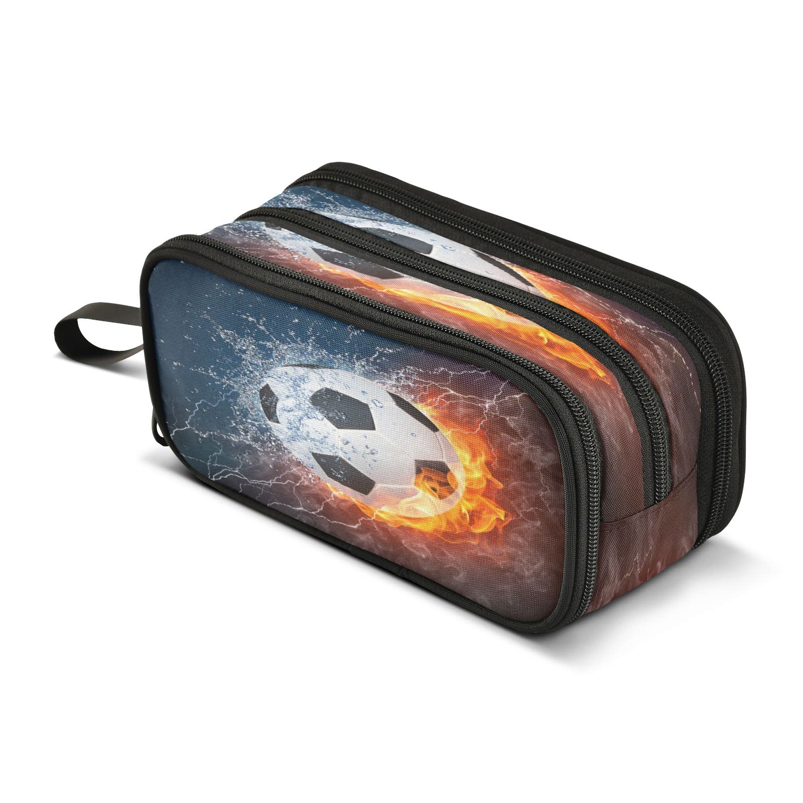 Waterproof & Fireproof 3-Compartment Pencil Case - Durable Pen Organizer for School, Office & Travel - Perfect Stationery Storage for Students, Boys & Girls (Ideal for Backpacks, Desks & On-the-Go Use)