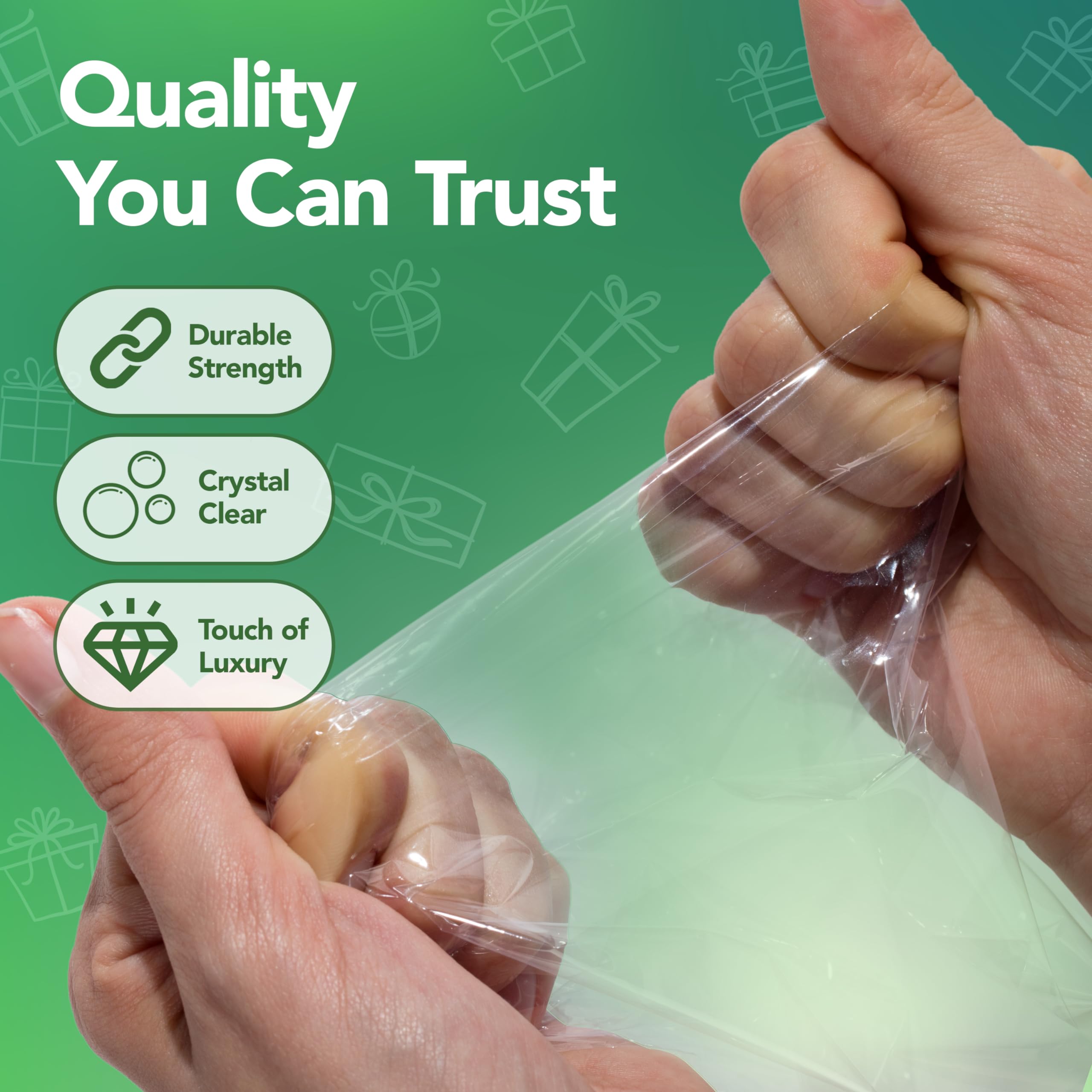 25 Pack Clear PVC Plastic Shrink Wrap Bags 24x30 Inches for Gift Baskets & Food Packaging - Seal Fresh Presents, Fruits & Baked Goods - Ribbon & Basket Not Included