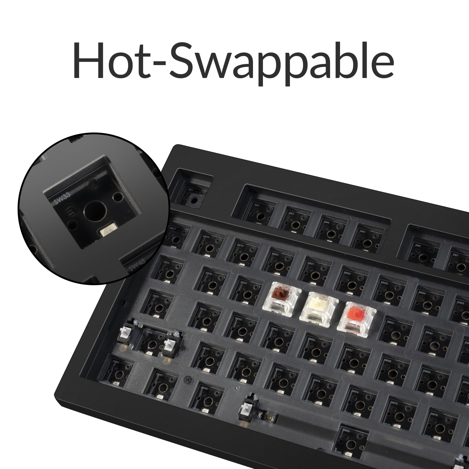 Keychron V5 Max Custom Wireless Mechanical Keyboard Kit - 96% Layout, 2.4GHz/Bluetooth 5.1/Wired, QMK/VIA Programmable Knob, Hot-Swappable RGB Backlit for Mac/Windows/Linux | Perfect for Gaming, Coding & Office Work