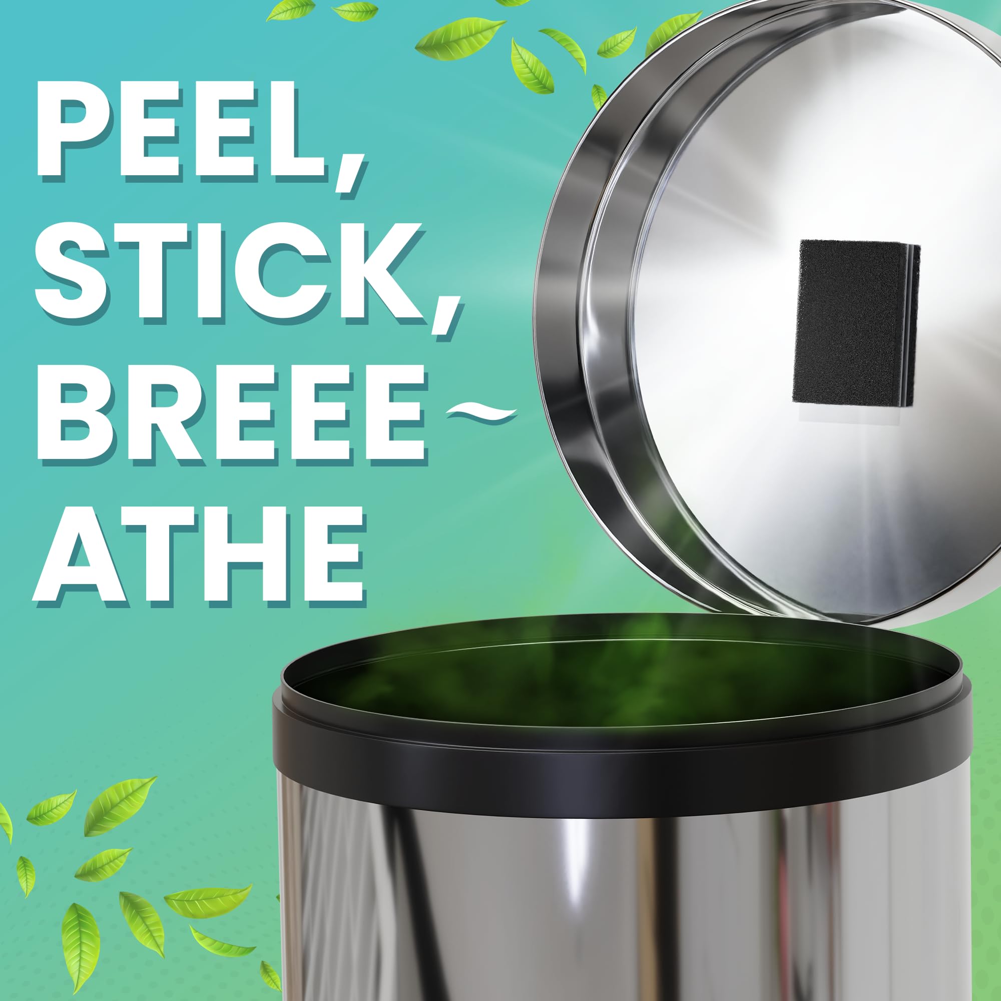 Natural Activated Carbon Trash Can Deodorizer & Odor Eliminator - Unscented Fragrance Free Garbage Can & Diaper Pail Deodorizer, Compatible with Dekor, Munchkin, Ubbi, Diaper Genie (2 Pack) | Perfect for Kitchen, Bathroom, Nursery & Pet Areas