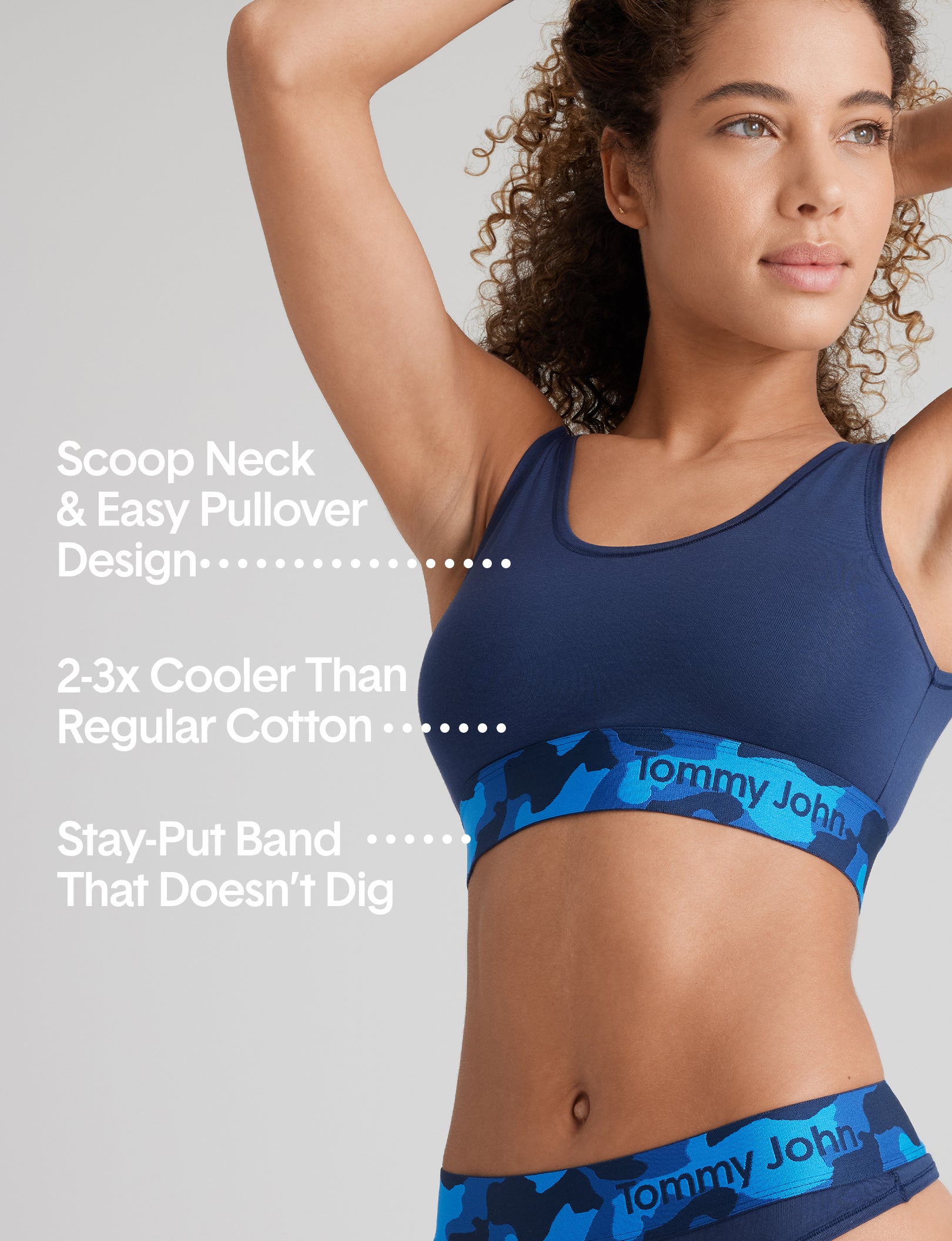 Comfortable Cotton Scoop Neck Bralette for Women - Soft Wireless Bra for Everyday Wear, Yoga, and Lounge