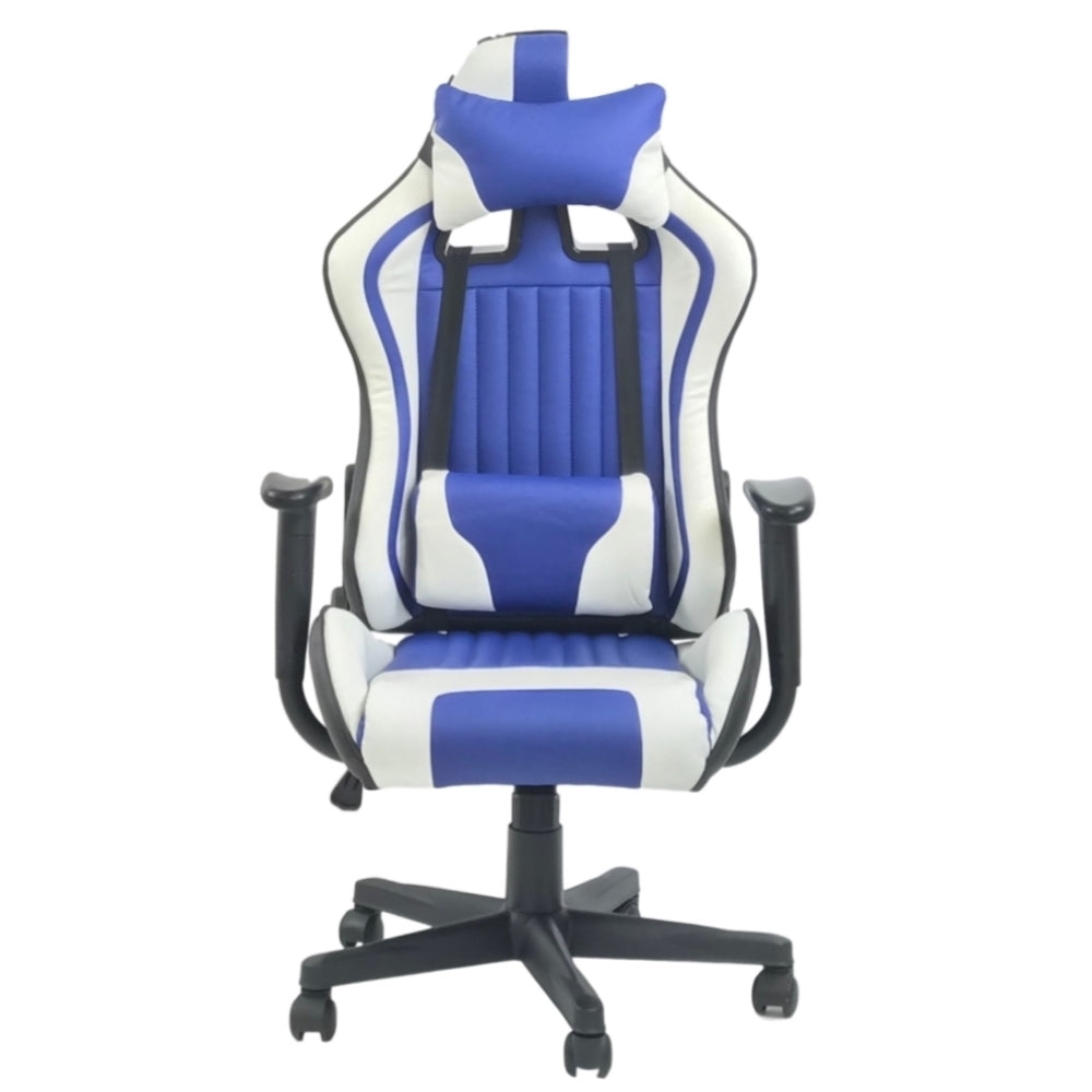 TITAN X SERIES 1063 Ergonomic Gaming Chair - Blue & White, High Back Racing Style with Lumbar Support for PC, Office, and Esports Gamers