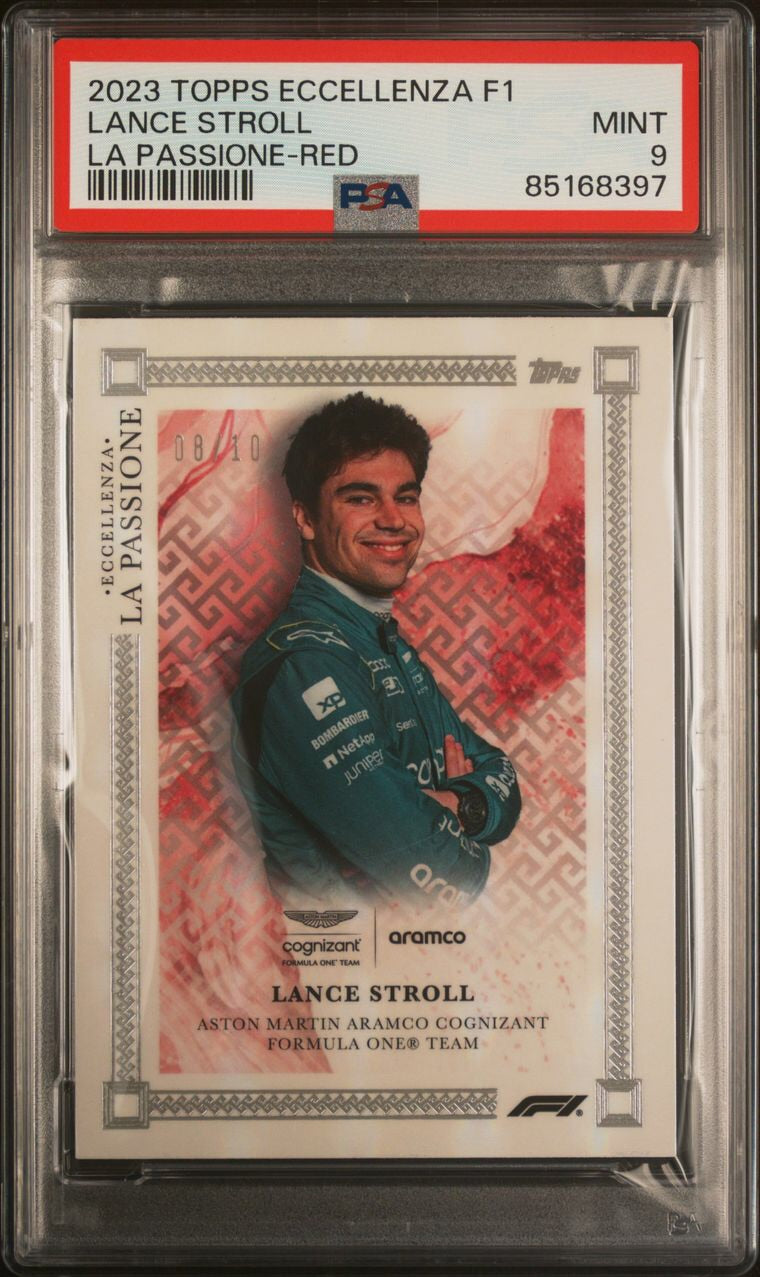 PSA 9 2008/10 Lance Stroll Red 2023 Topps F1 Eccellenza La Passione Racing Card - Perfect for F1 Collectors, Display Cases & Sports Memorabilia Collections