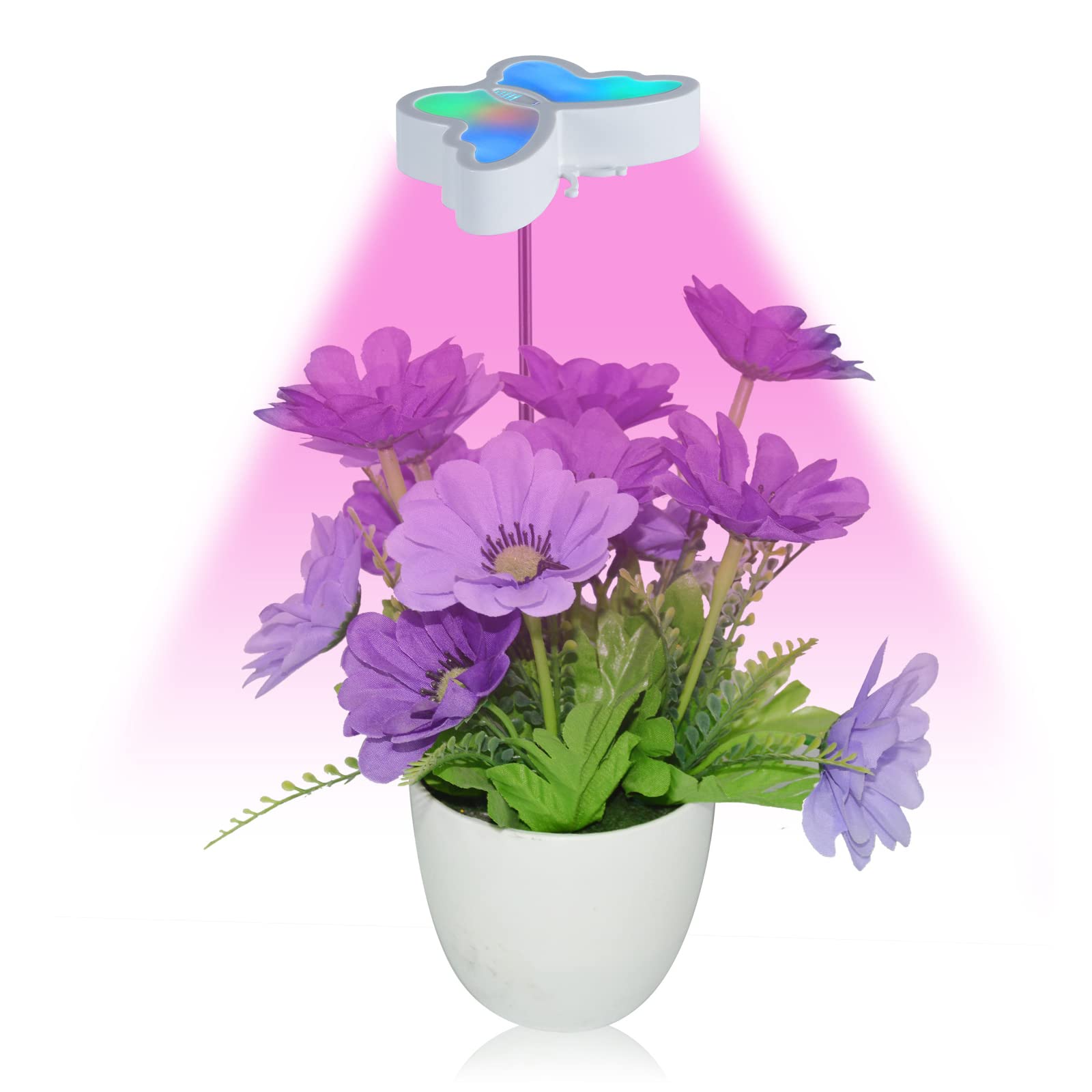 Ohstgp Full Spectrum LED Grow Light for Small Desk Plants - Adjustable Telescopic Design, Energy Efficient Indoor Plant Light for Succulents, Herbs, Seedlings - Perfect for Home Office, Study Room, or Kitchen Countertop