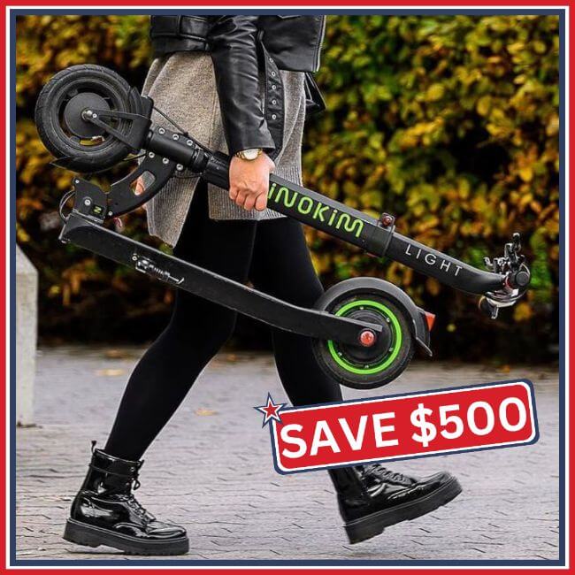 Inokim Light2 Electric Scooter - Foldable, Lightweight & Portable for Urban Commuting & Short Trips - Perfect for Adults & Teens