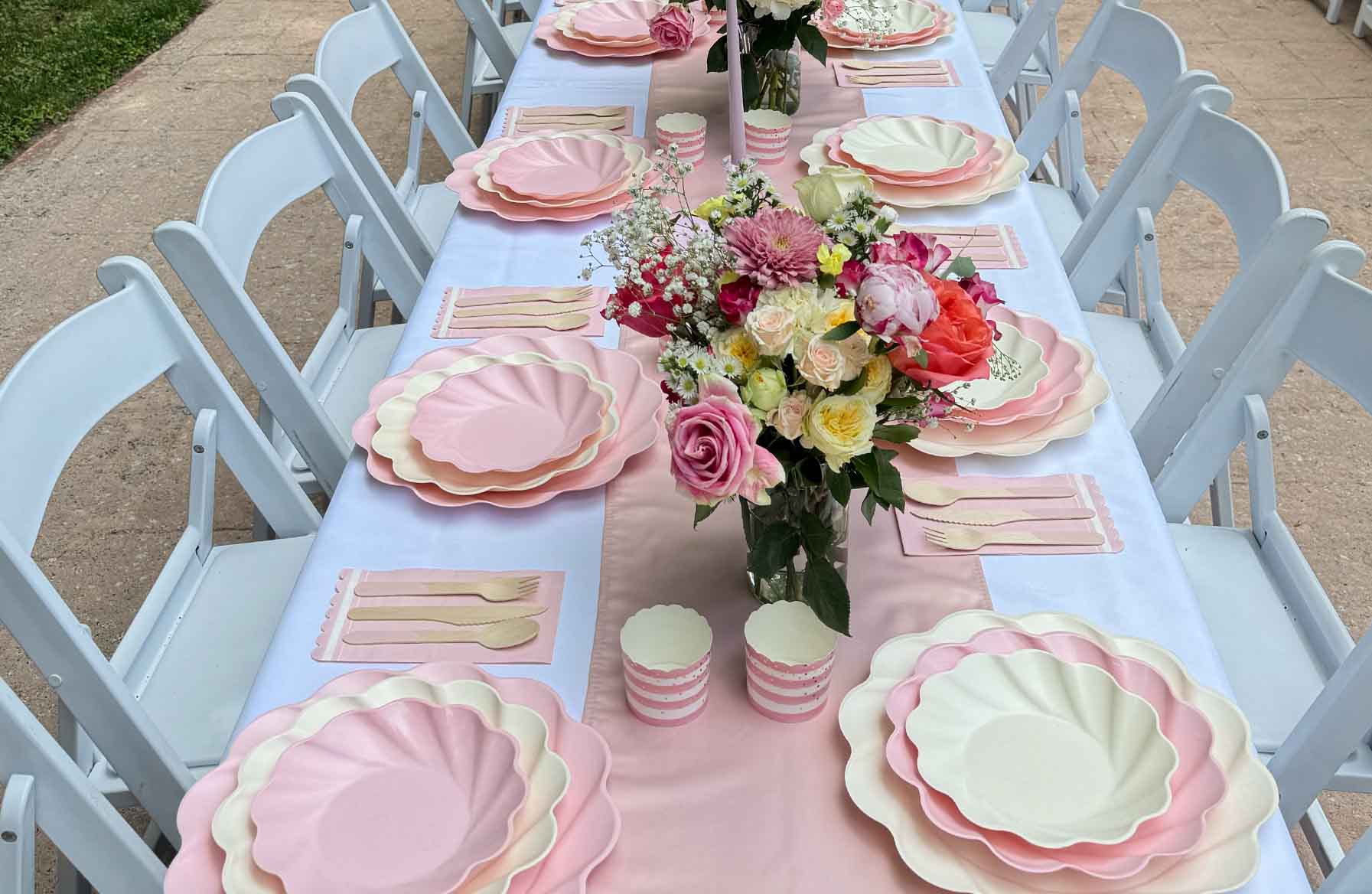 Simply Eco-Friendly Dinner Plates - Set of 8, Blush Pink | Perfect for Everyday Meals, Parties & Sustainable Dining