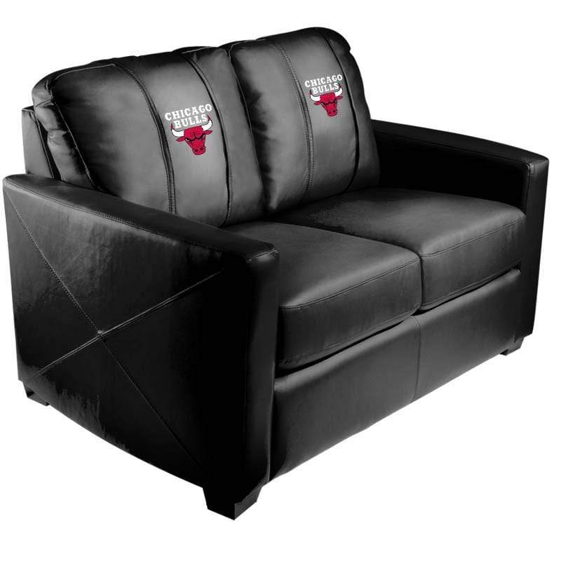NBA Team Logo Stationary Loveseat - Comfortable Two-Seater Sofa for Living Room, Game Room & Man Cave Decor