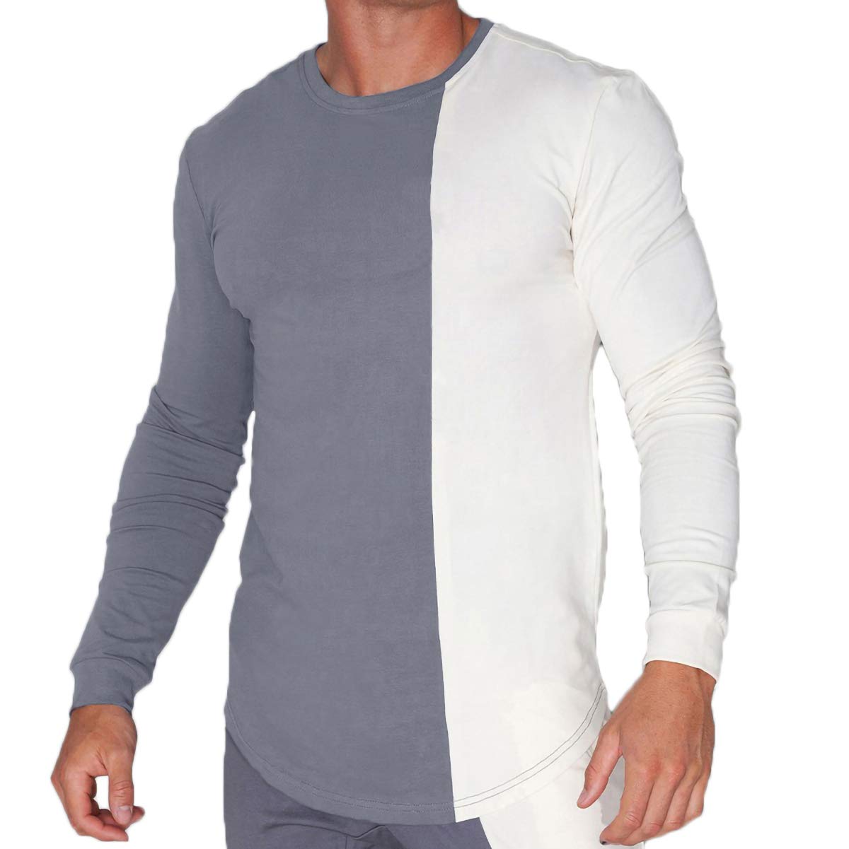 Men's Lightweight Workout Gym Long Sleeve Sweatshirt - Active Jogging & Casual Muscle Fit T-Shirt - Breathable Moisture-Wicking Fabric for Training, Running & Everyday Wear (Size T36) | Perfect for Gym, Streetwear & Outdoor Activities