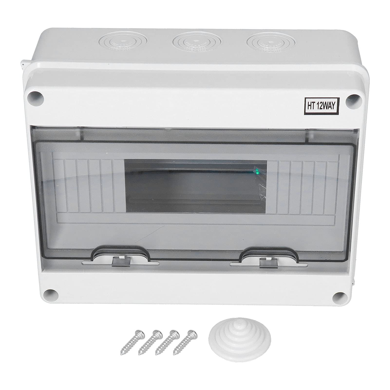 12-Way Circuit Breaker Box - Transparent Waterproof Electrical Junction Box with Sealing Ring, Easy Installation & High Insulation | Ideal for Outdoor, Garage & Industrial Wiring Projects
