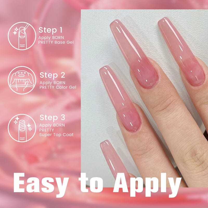 Jelly Nude Gel JN10 - 10ml Nail Polish for Women - Long Lasting & High Gloss - Perfect for Manicures, Pedicures & Nail Art