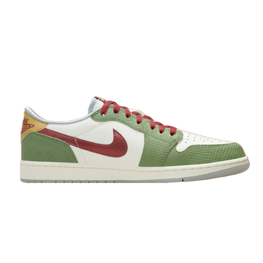 Air Jordan 1 Retro Low OG 'Year of the Dragon' Sneakers in Sail/Black/Muslin - Limited Edition Basketball Shoes for Streetwear & Sneaker Collectors
