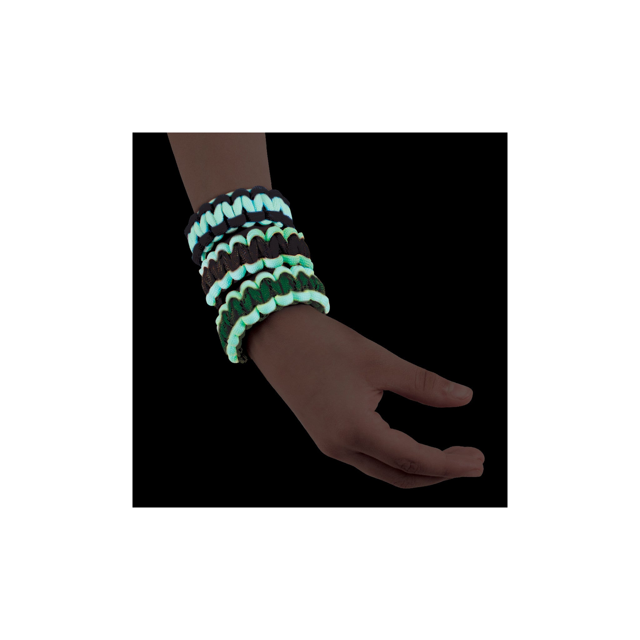 Glow in the Dark Paracord Bracelet - High Visibility Survival Wristband for Camping, Hiking & Emergency Preparedness - Reflective Outdoor Safety Gear (Model #1177005)