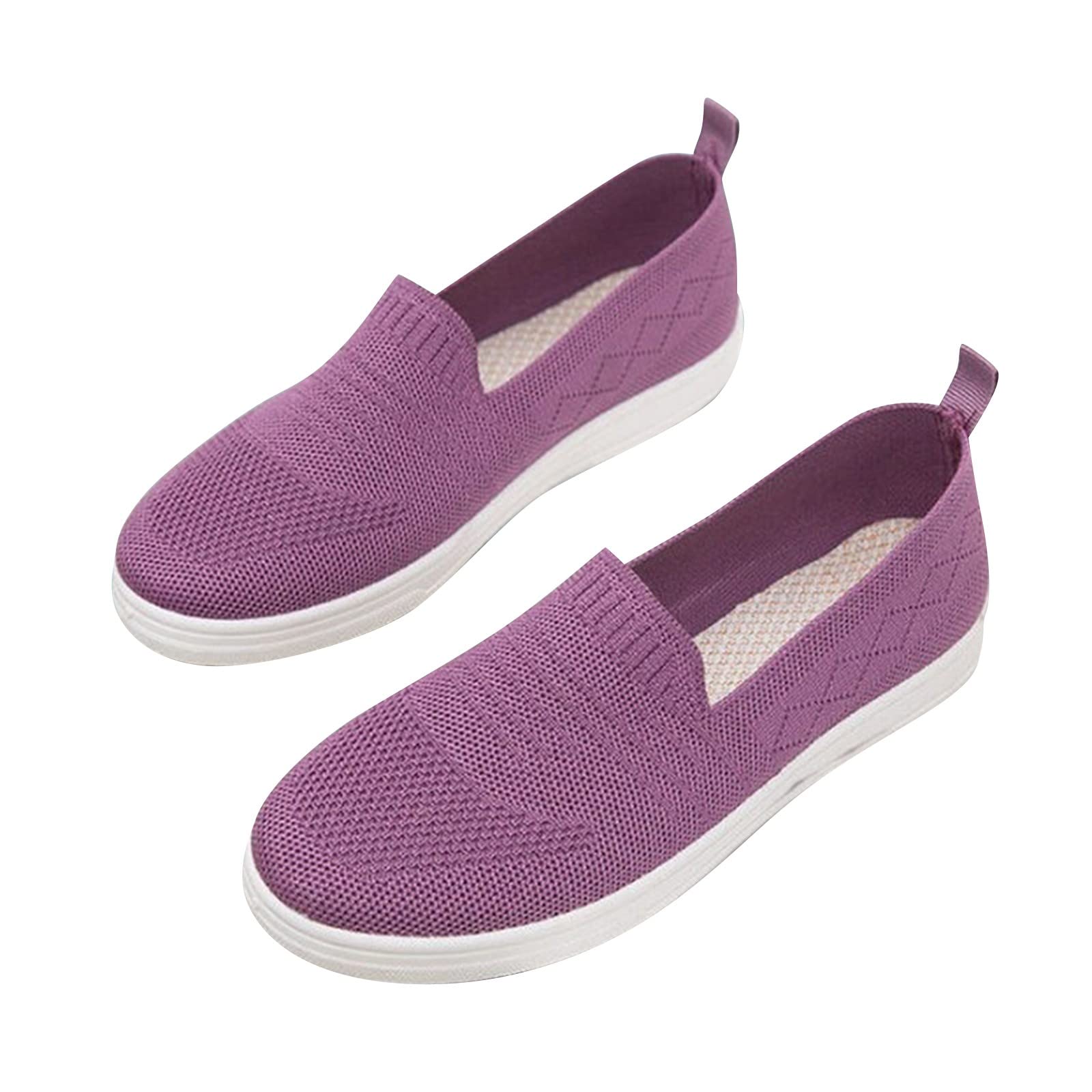 Women's Comfortable Slip-On Flats - Breathable Casual Sneakers for Outdoor & Leisure | Fashion Wedge Shoes for Walking, Travel & Everyday Wear