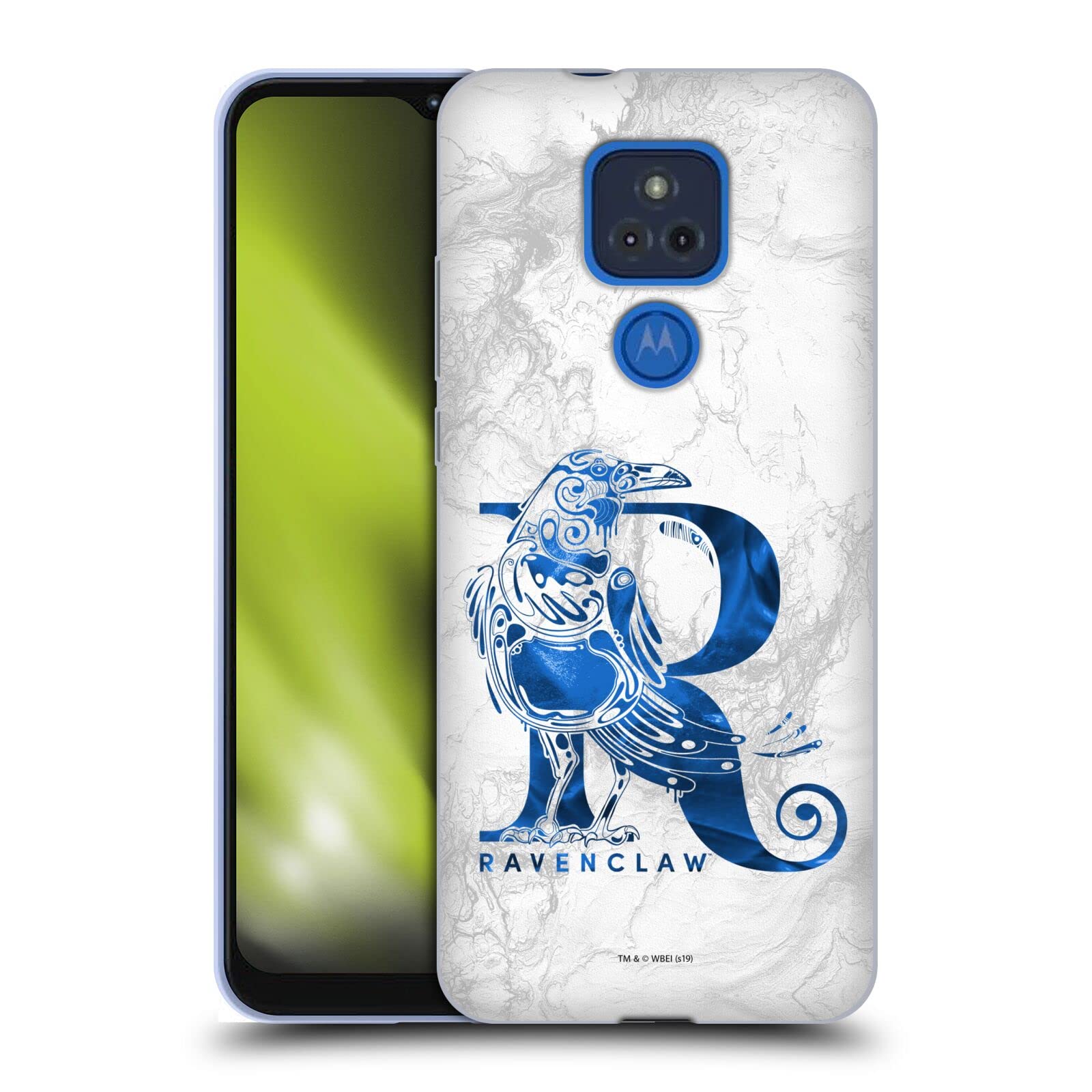 Harry Potter Ravenclaw Aguamenti Deathly Hallows IX Soft Gel Case for Motorola Moto G Play (2021) - Protective Phone Cover for Fans, School, Work & Everyday Use