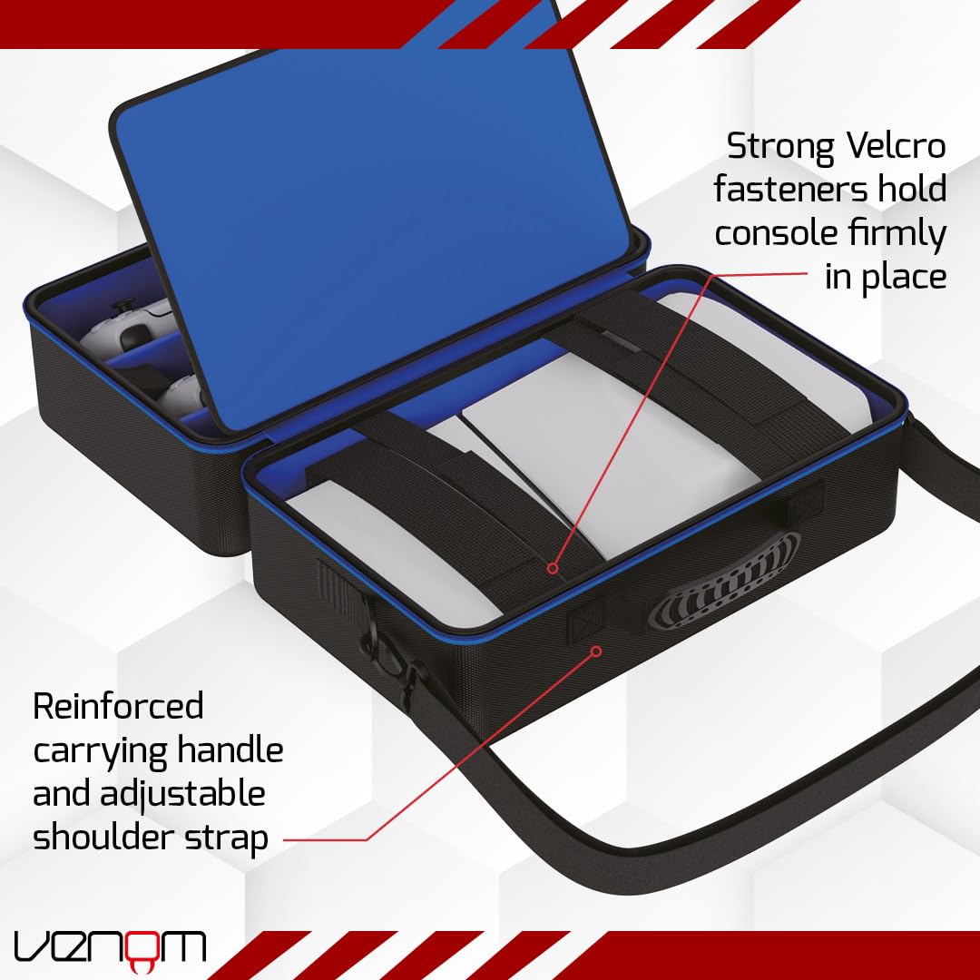 Venom PS5 Slim Console Carrying Case - Durable Travel Bag for PS5 Slim & PS5 - Perfect for Gaming On The Go, Travel & Storage Protection