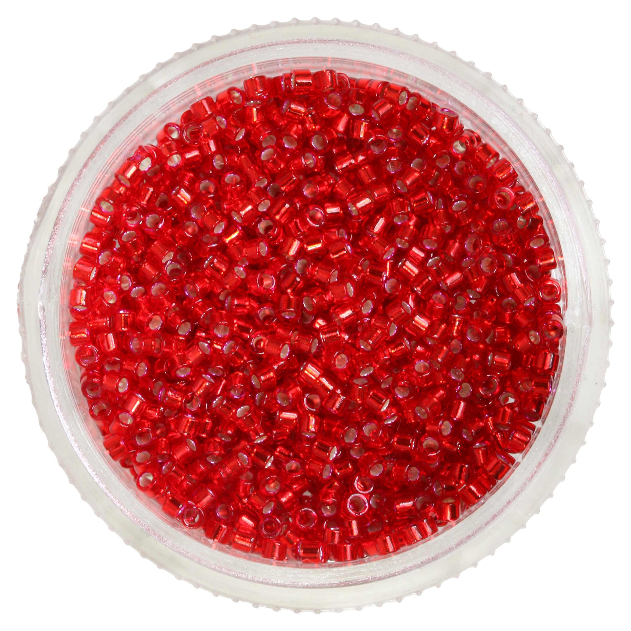 Miyuki Delica Beads Silver Lined Red - High-Quality Japanese Seed Beads for Jewelry Making, DIY Crafts, and Beading Projects | Perfect for Bracelets, Necklaces, and Home Decor