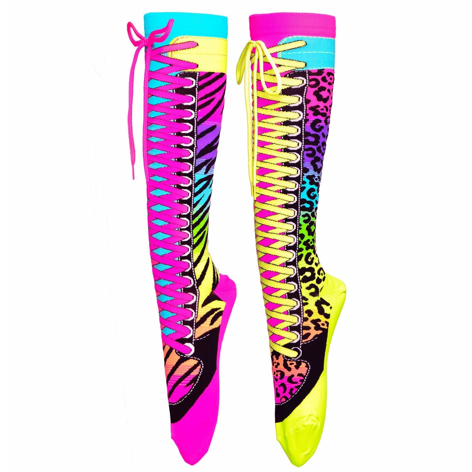 MadMia Safari Socks for Women & Men - Comfortable Animal Print Crew Socks for Hiking, Travel & Outdoor Adventures