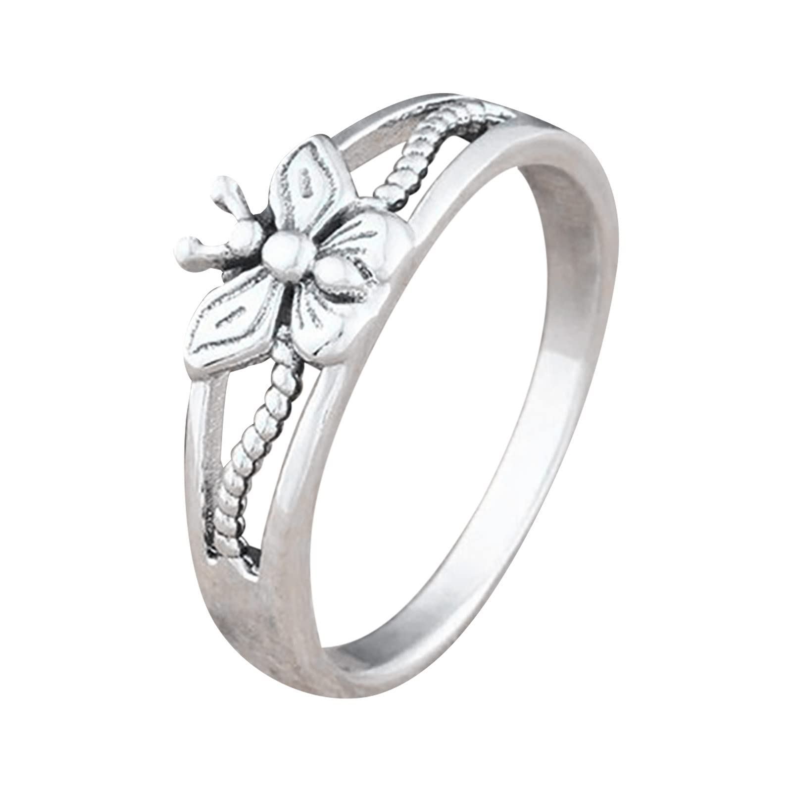 Diamond Engagement Ring for Women - Trendy & Unique Personality Rings in Platinum or Gold Plated - Perfect for Proposals, Anniversaries & Special Occasions