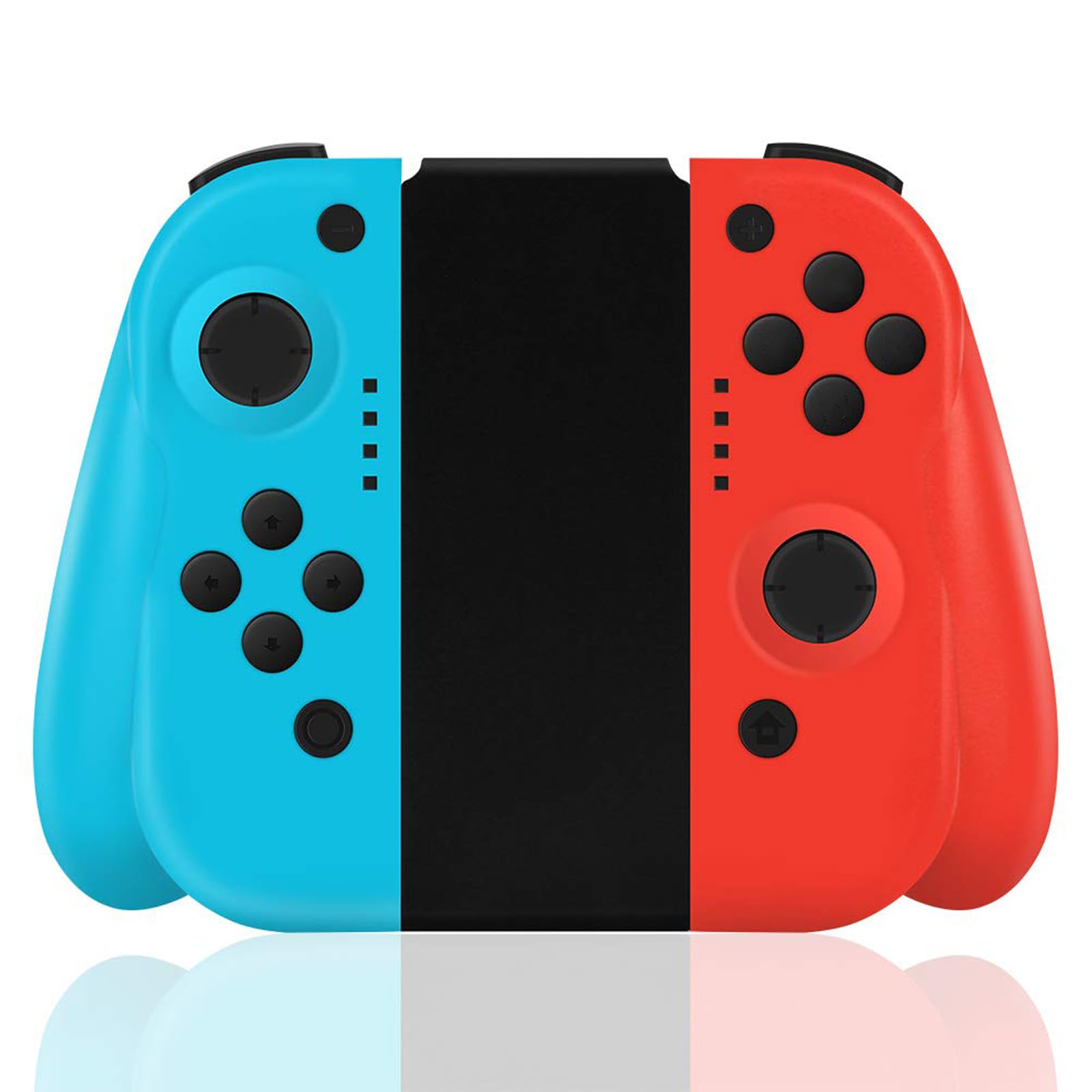 Wireless Bluetooth Controller for Nintendo Switch/Switch Lite/Switch OLED - Dual Shock Gamepad with 6-Axis Gyro & 400mAh Battery (Red & Blue) - Perfect for Mario Kart, Zelda & Multiplayer Gaming