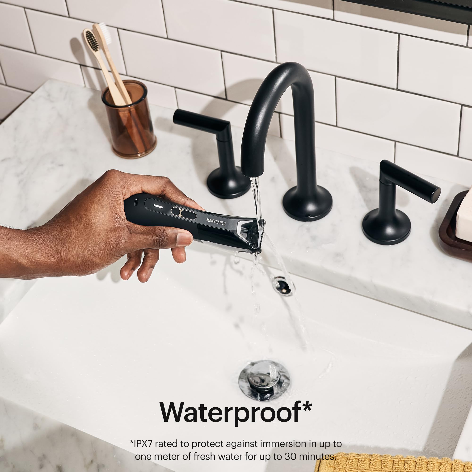 MANSCAPED® The Premier Package 5.0 Ultra - Lawn Mower® 5.0 Ultra Men's Body & Groin Trimmer with Shears 3.0, Crop Preserver® Ball Deodorant, Refined® Body Wash & Crop Soother™ - Complete Grooming Kit for Men | Perfect for Travel, Gym & Daily Personal Care