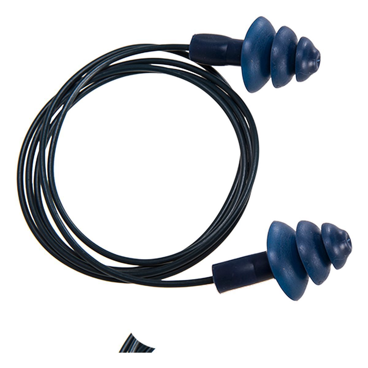 Style EP07 Detectable Corded Earplugs - Pack of 50 - Noise Reduction for Work, Study & Travel