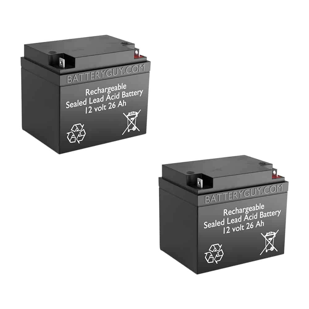 12V 26Ah SLA Replacement Battery for A05 Mobilizer - 2 Pack Rechargeable Lead Acid Batteries - Perfect for Mobility Scooters, Power Wheelchairs & Medical Equipment Backup Power