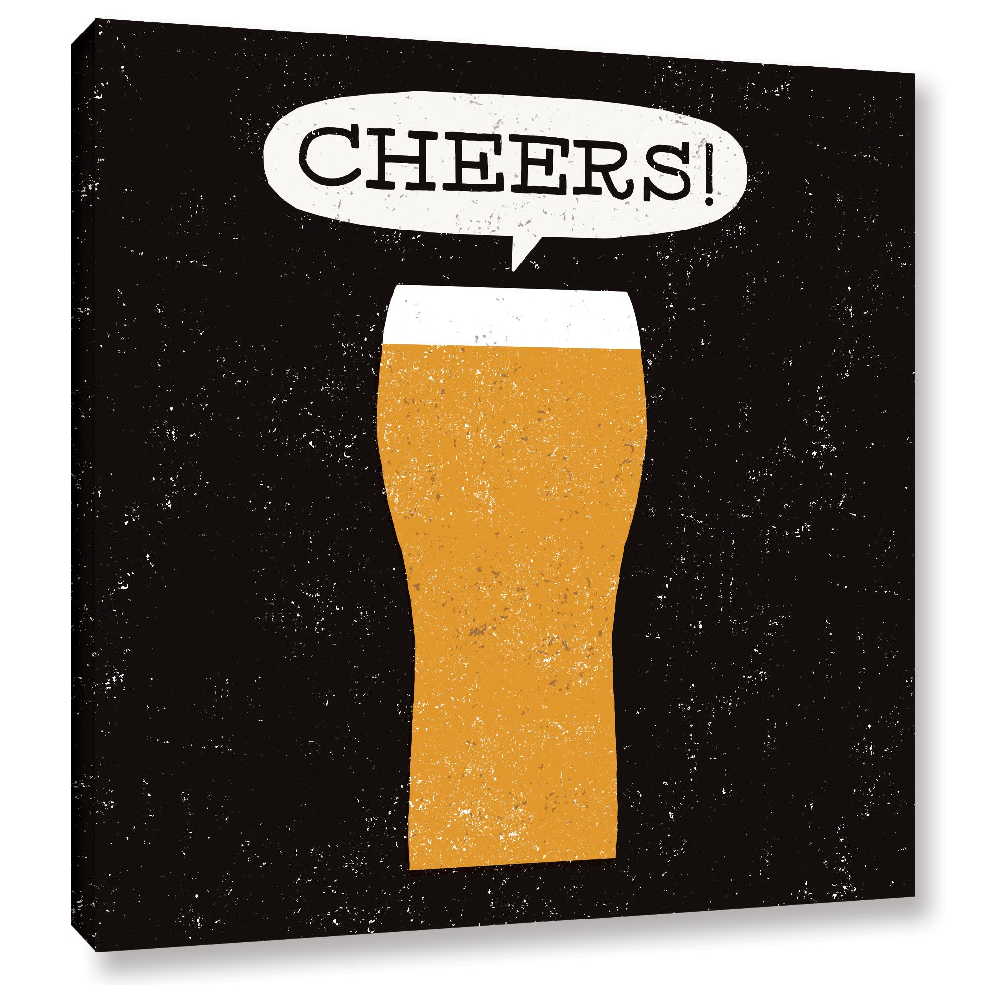 Michael Mullan 'Craft Beer Cheers' Gallery Wrapped Canvas Art Print - 18x18 Inches Wall Decor for Home, Bar, or Office - Perfect Gift for Beer Lovers