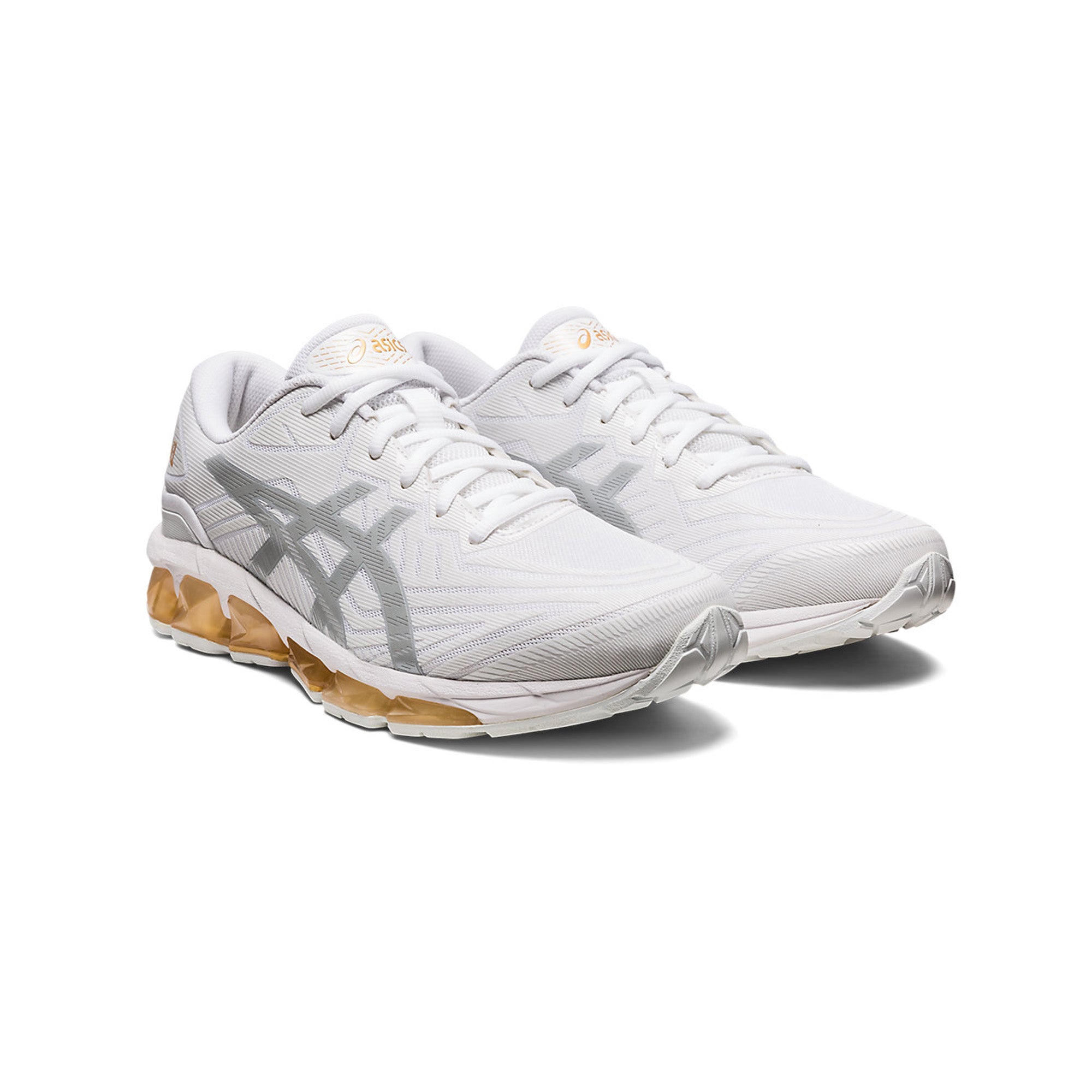 ASICS Gel Quantum 360 VII Running Shoes - White & Pure Gold - Men's Cushioned Athletic Sneakers for Jogging, Gym Workouts & Daily Wear