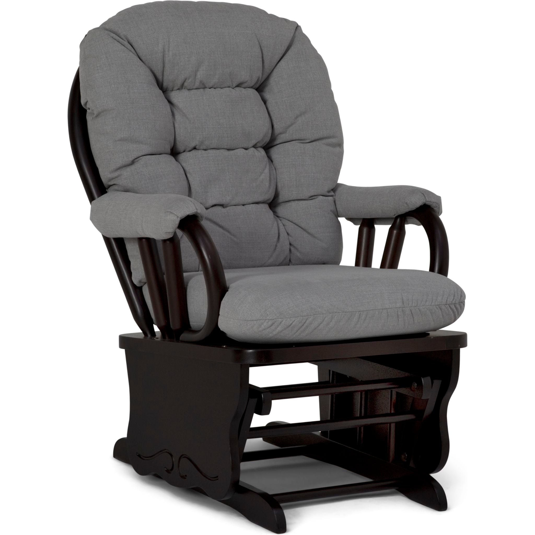 Bedazzle Glider Chair - Soft Grey Rocking Recliner for Nursery, Living Room & Relaxation | Comfortable Modern Rocking Chair with Smooth Gliding Motion