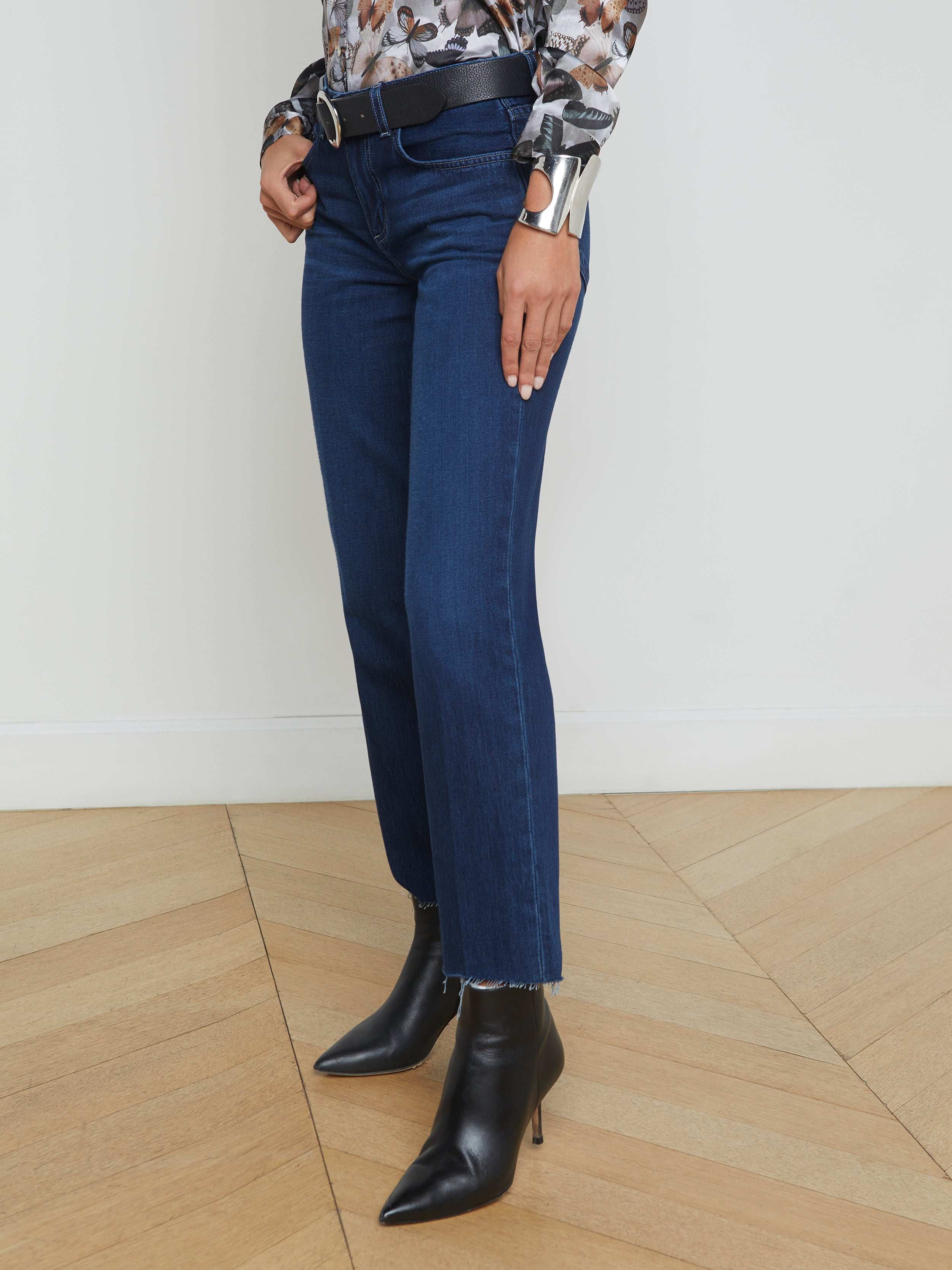 Milana Slouchy Stovepipe Jeans for Women - High Waist Distressed Denim Pants - Perfect for Casual Outings & Street Style Fashion