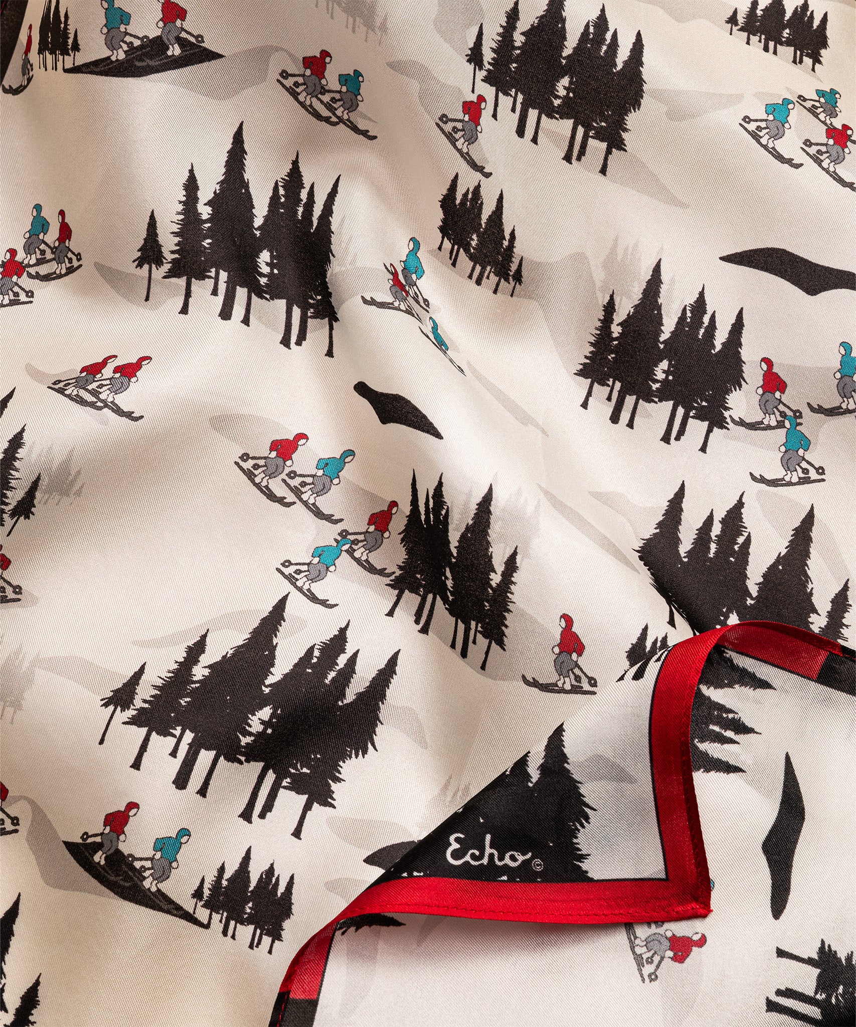 Hit The Slopes Silk Bandana - Soft & Stylish Winter Scarf for Skiing, Snowboarding & Outdoor Adventures