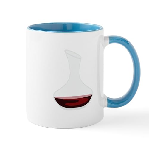 White/Blue Inside - Wine Decanter Mugs