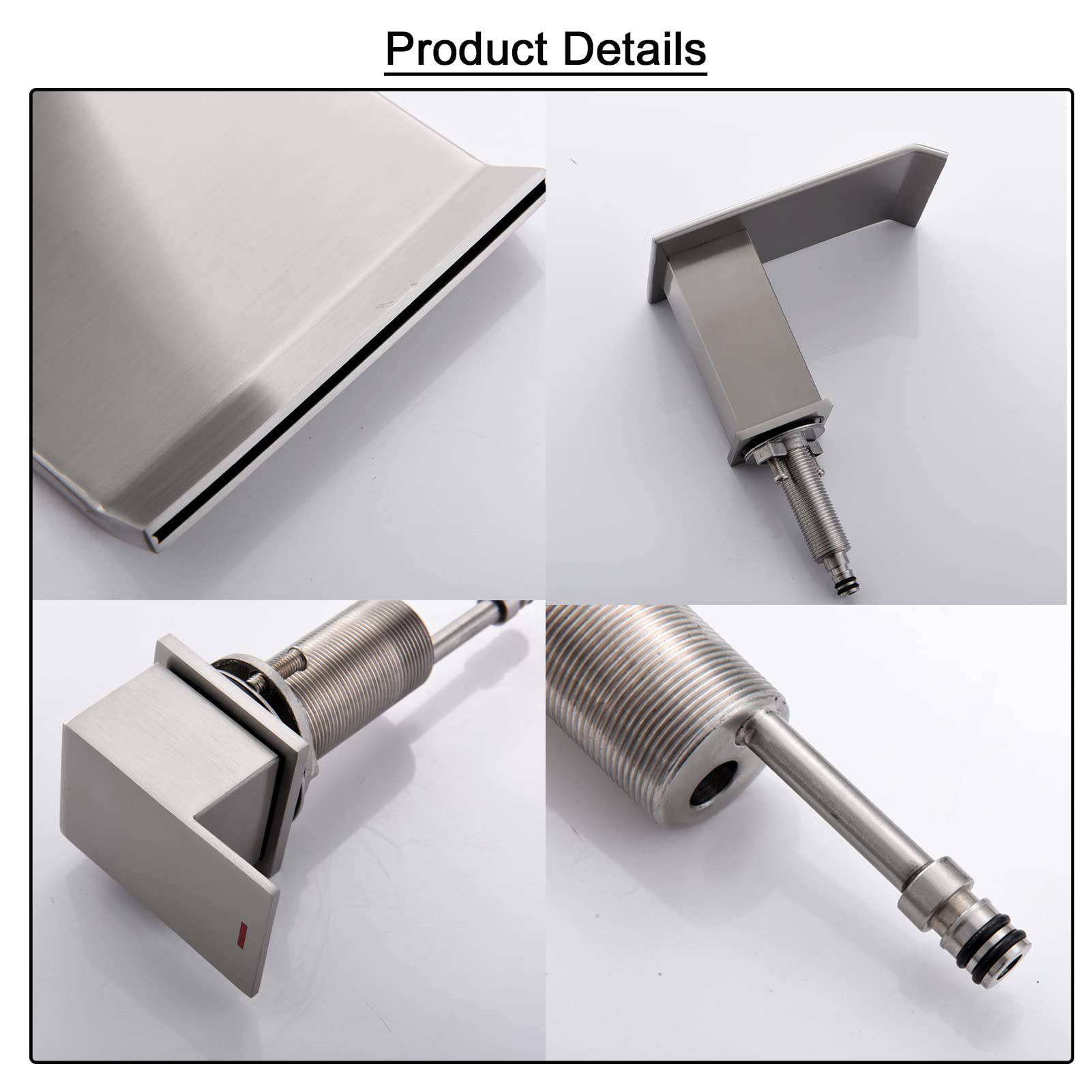 2 Handle Deck Mount Roman Bathtub Faucet Set - Brushed Nickel Finish, High Flow Garden Tub Faucet for Vintage Bathroom & Spa Relaxation
