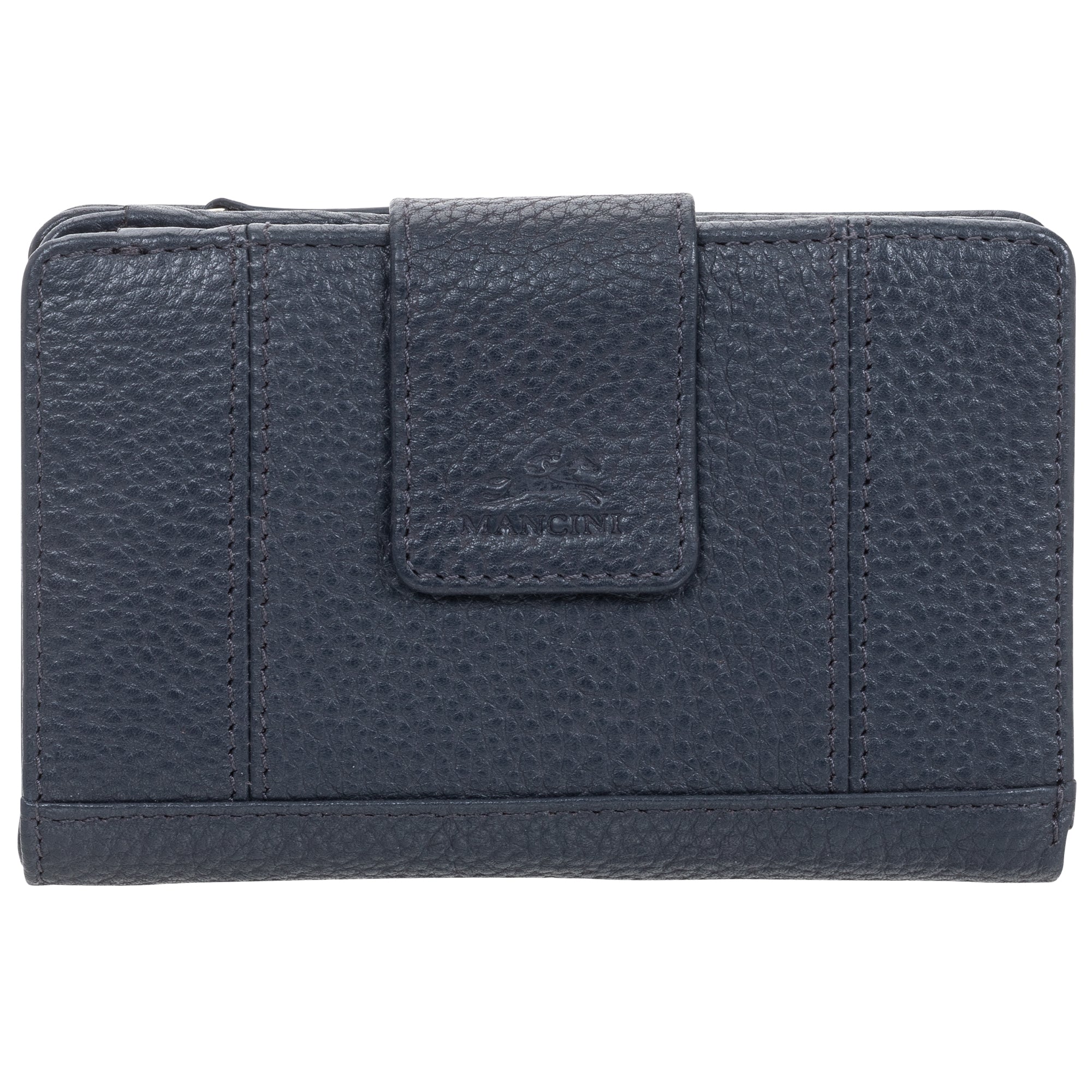 Mancini PEBBLE RFID Blocking Medium Clutch Wallet for Women - Slim Card Holder with Zipper Pocket for Credit Cards, Cash & ID - Perfect for Travel, Shopping & Night Out