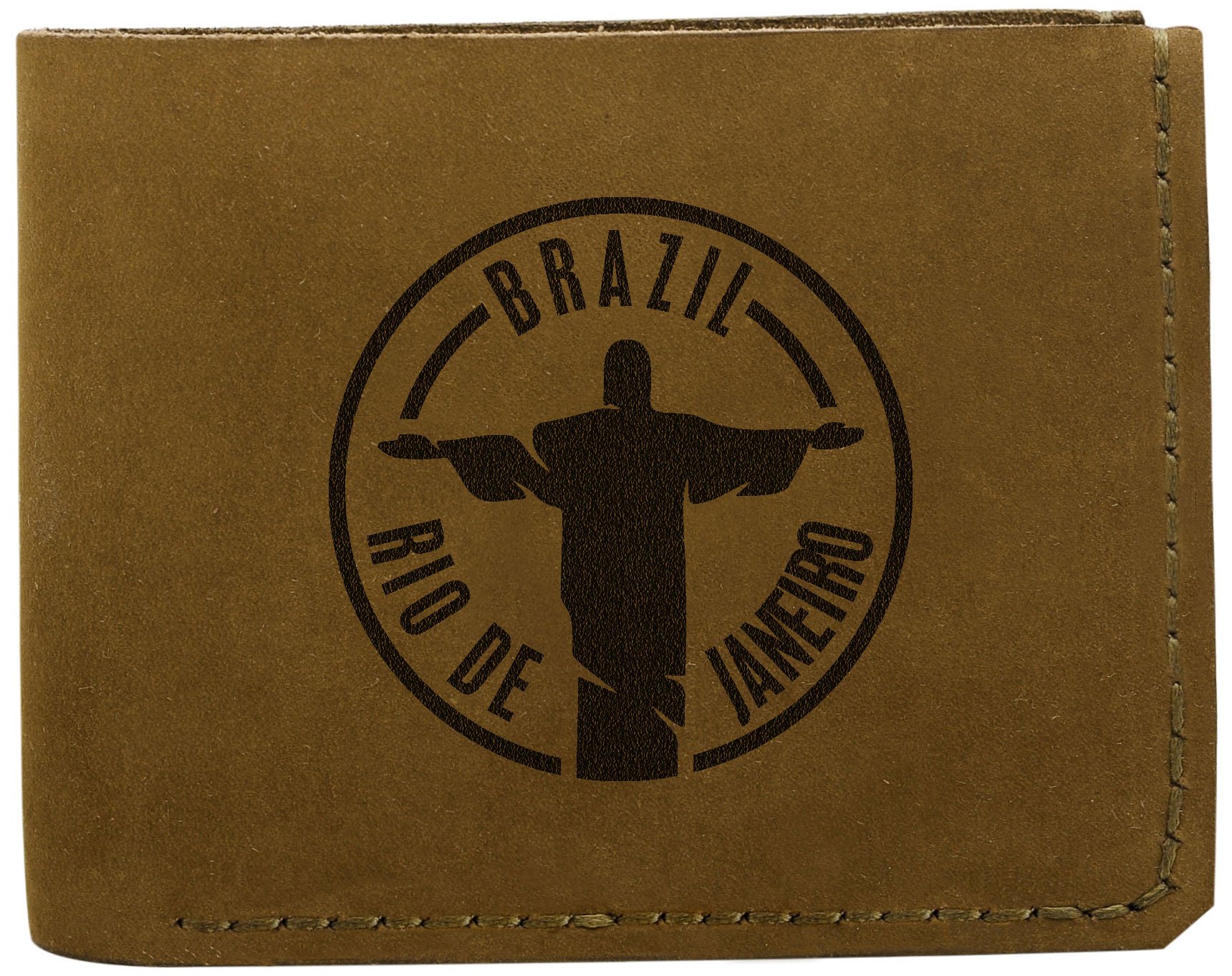 Genuine Leather Wallet for Men - Travel & Stamps Design - Perfect for Daily Use & Gifts